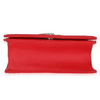 Christian Dior Red Grained Calfskin Small Diorama Flap Bag