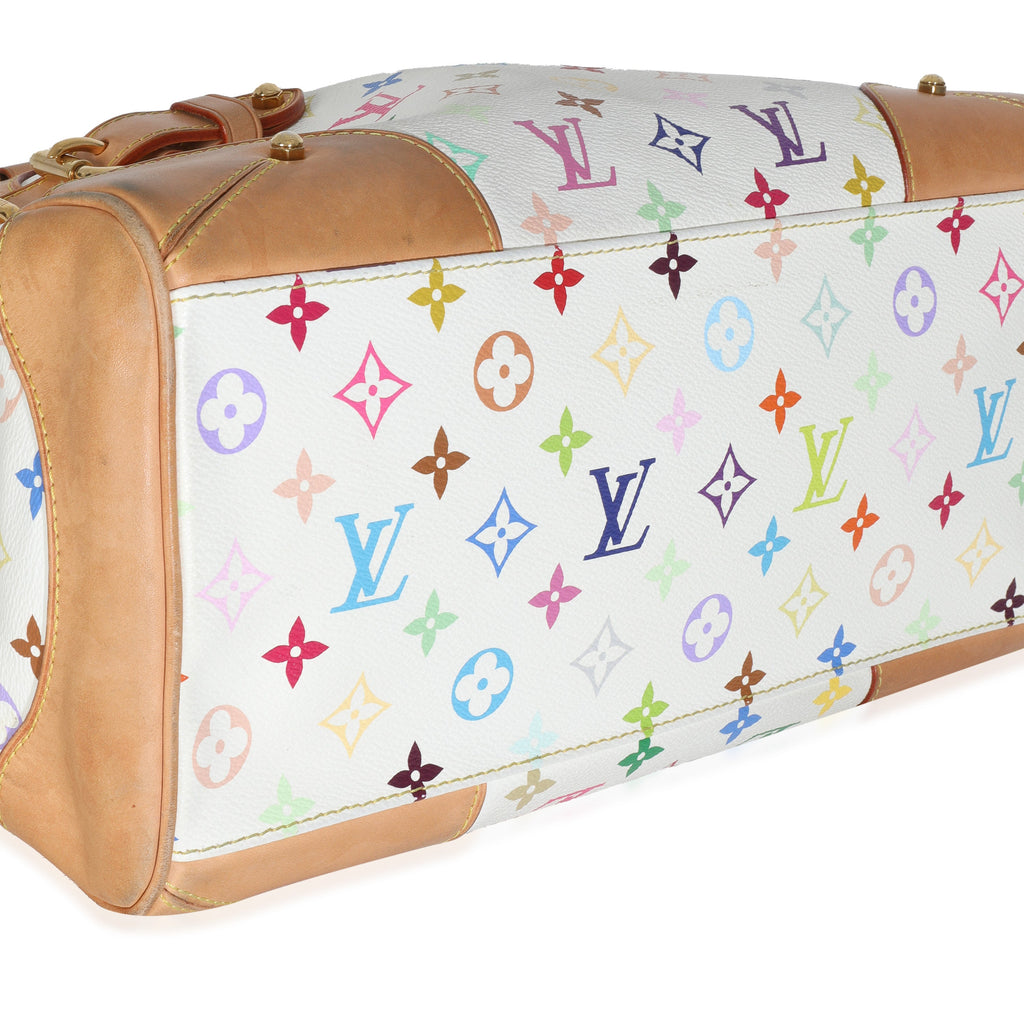 Louis Vuitton White Monogram Multicolor Canvas Claudia