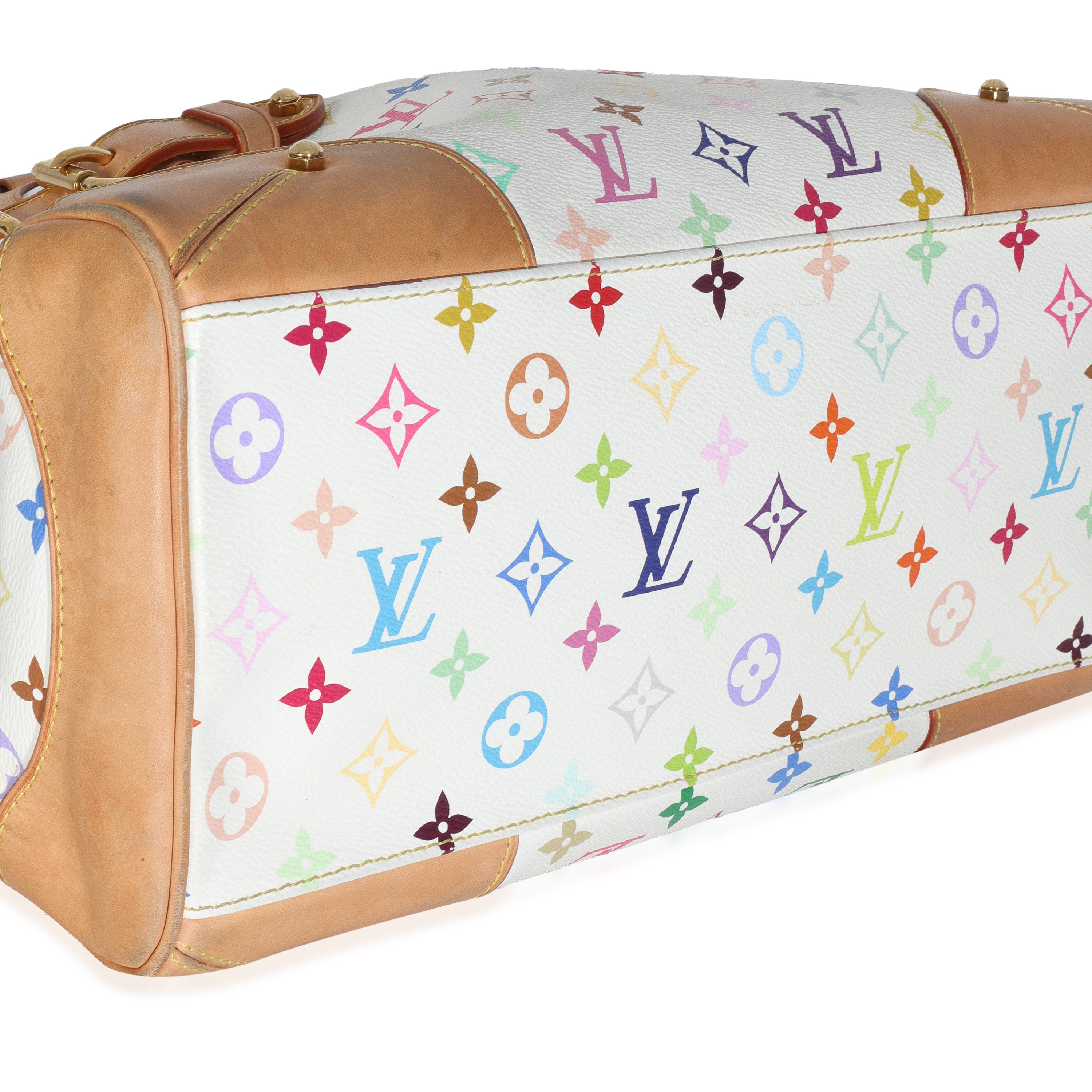Louis Vuitton White Monogram Multicolor Canvas Claudia