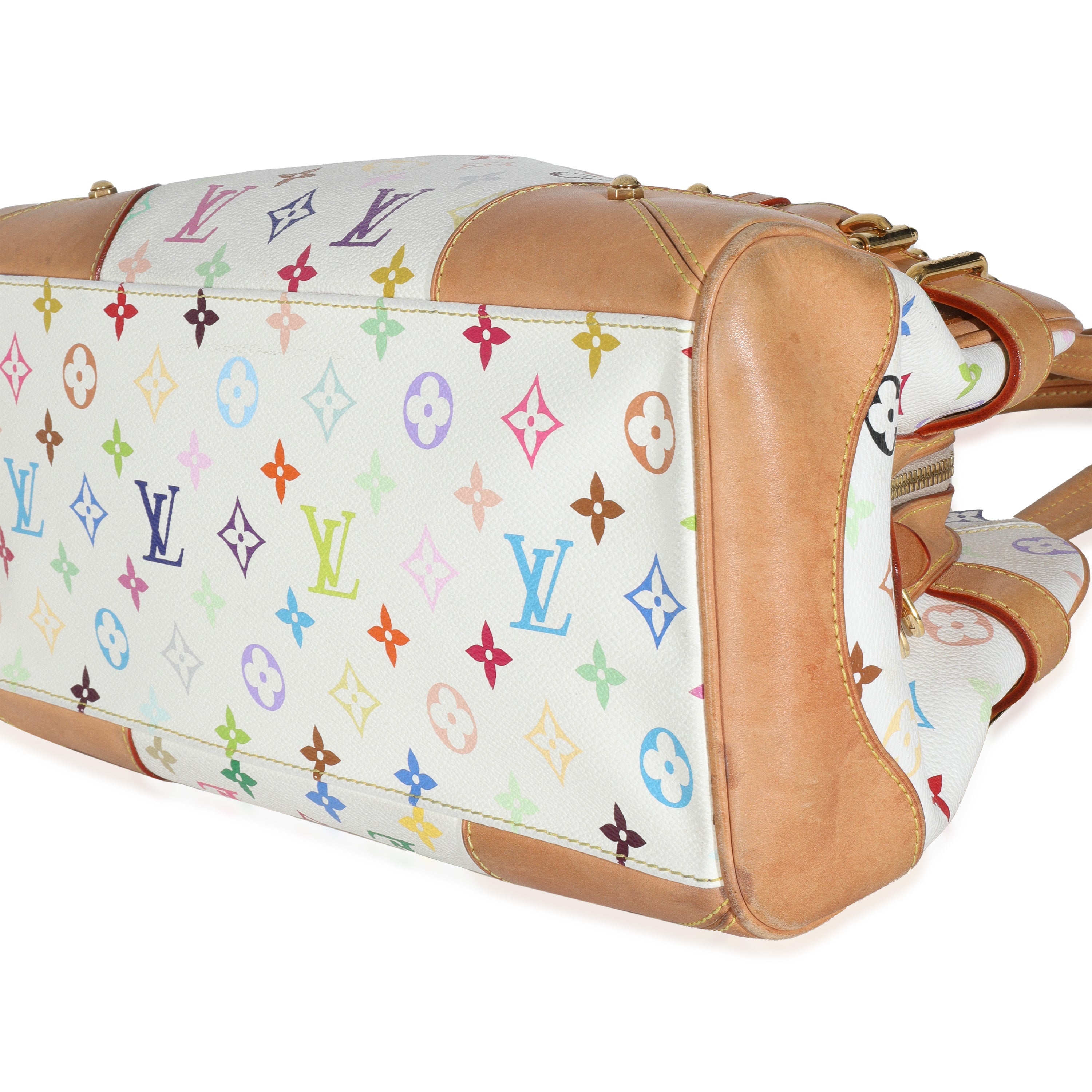 Louis Vuitton White Monogram Multicolor Canvas Claudia