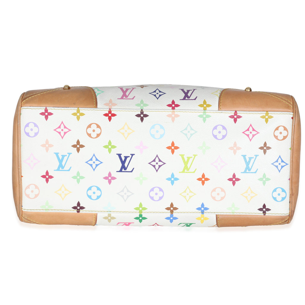 Louis Vuitton White Monogram Multicolor Canvas Claudia