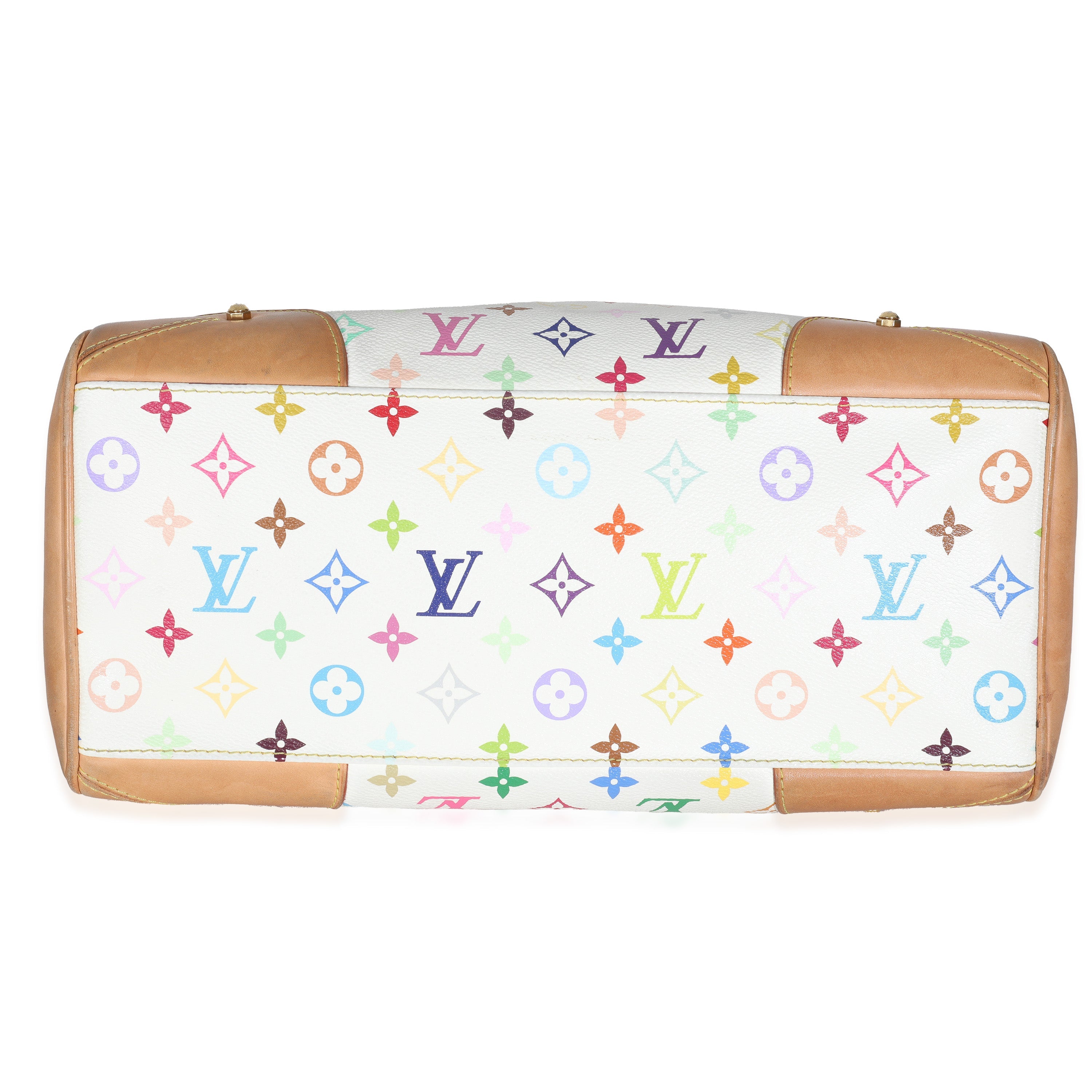 Louis Vuitton White Monogram Multicolor Canvas Claudia