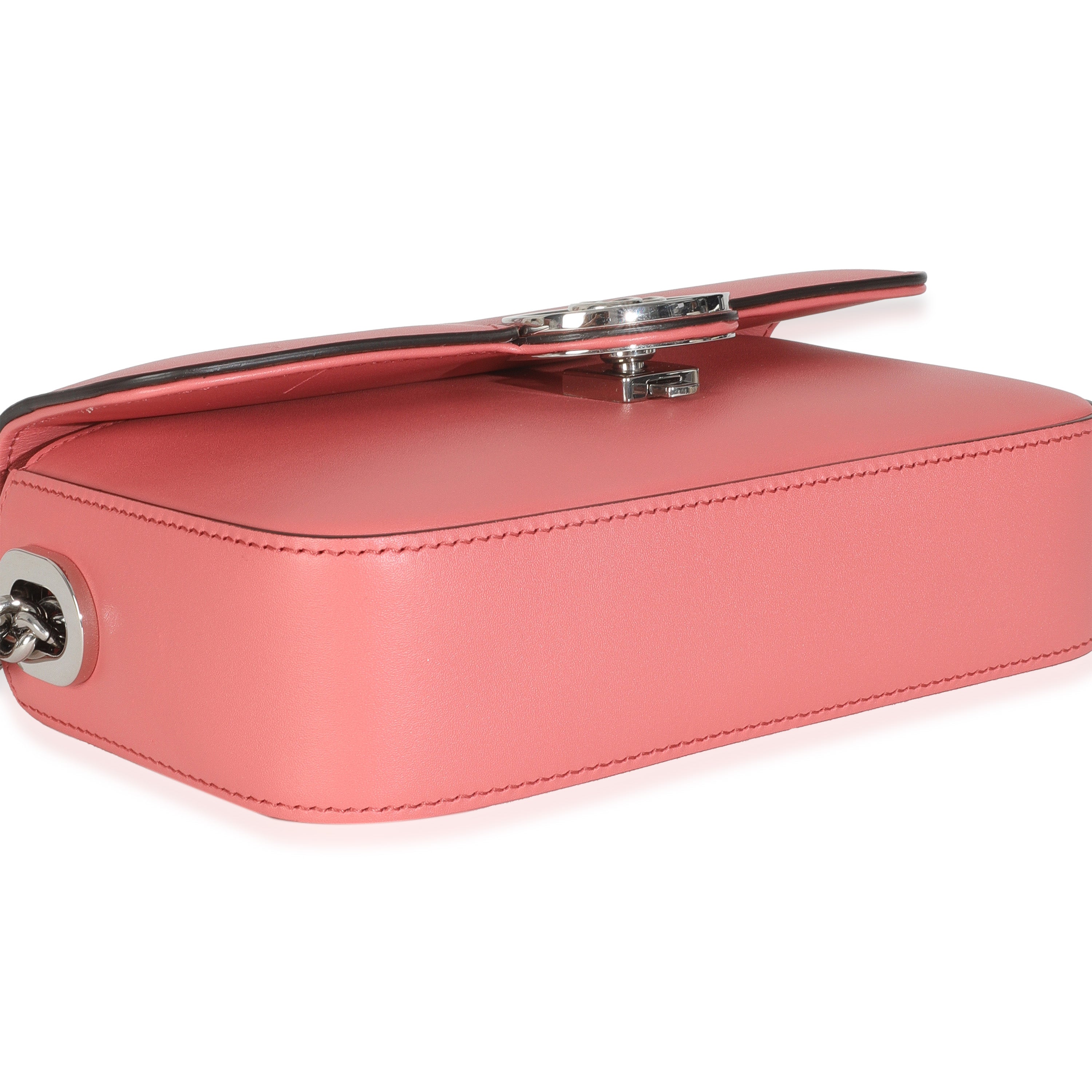 Gucci Pink Senna Calfskin Petite GG Top Handle Shoulder Bag