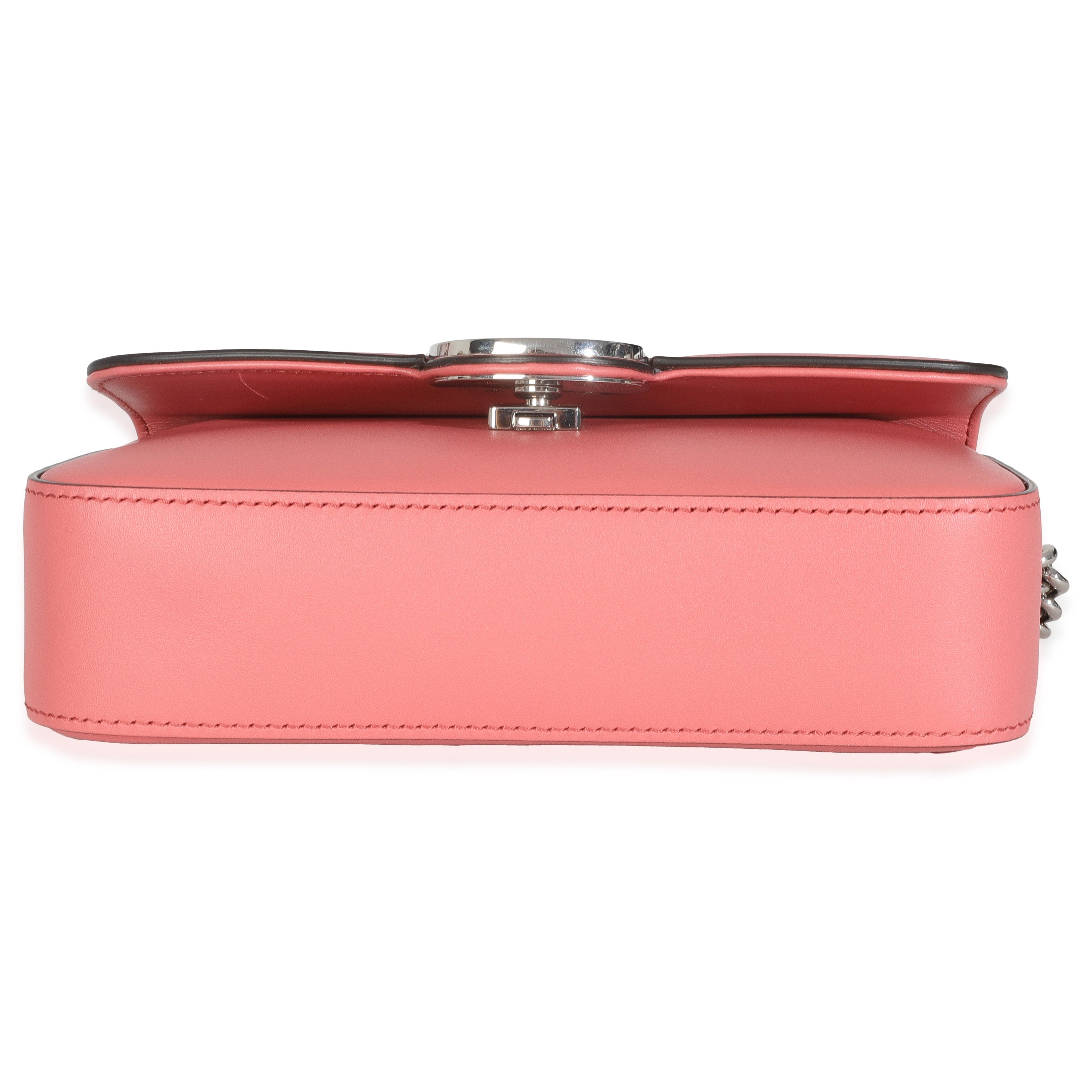 Gucci Pink Senna Calfskin Petite GG Top Handle Shoulder Bag