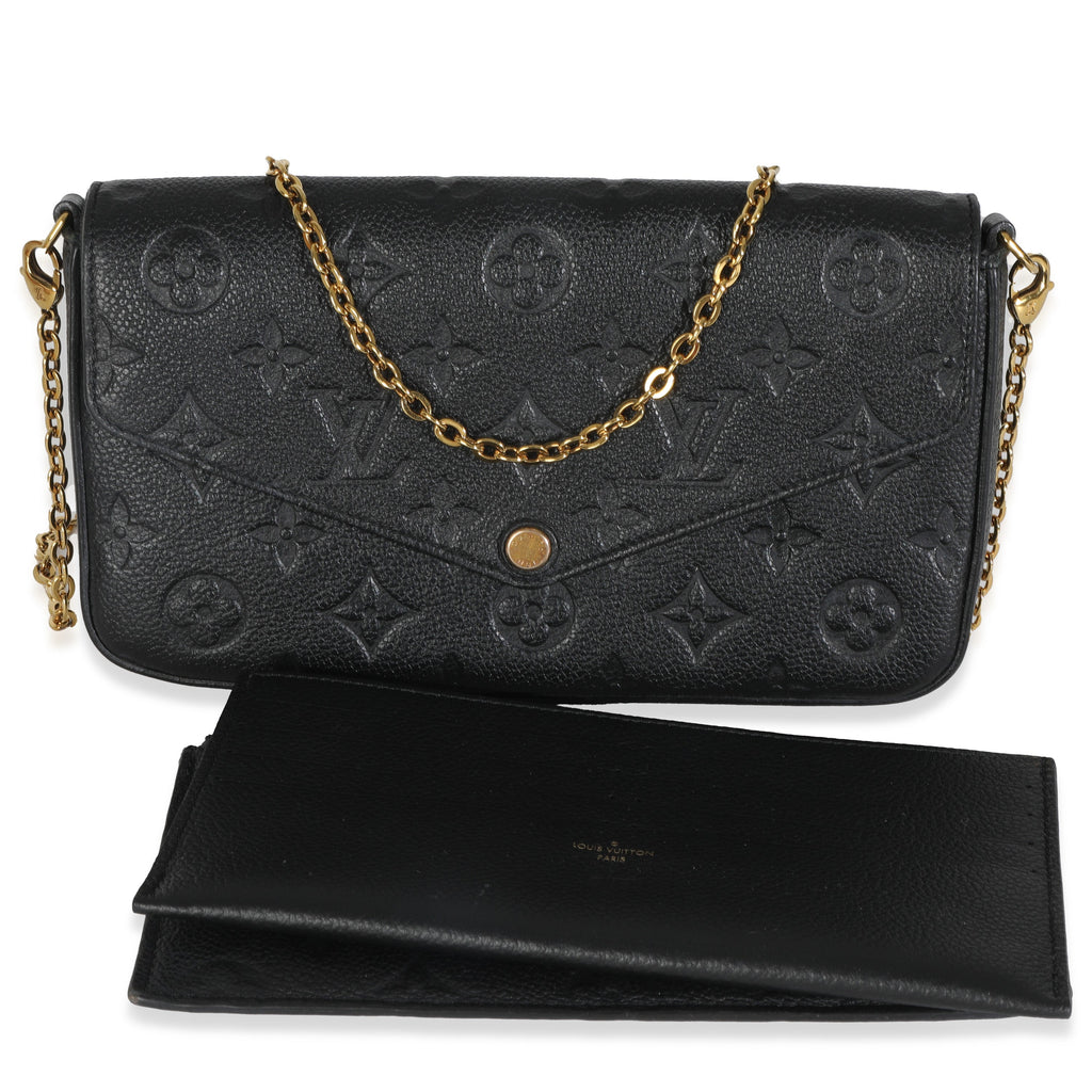Louis Vuitton Black Monogram Empreinte Felicie Pochette