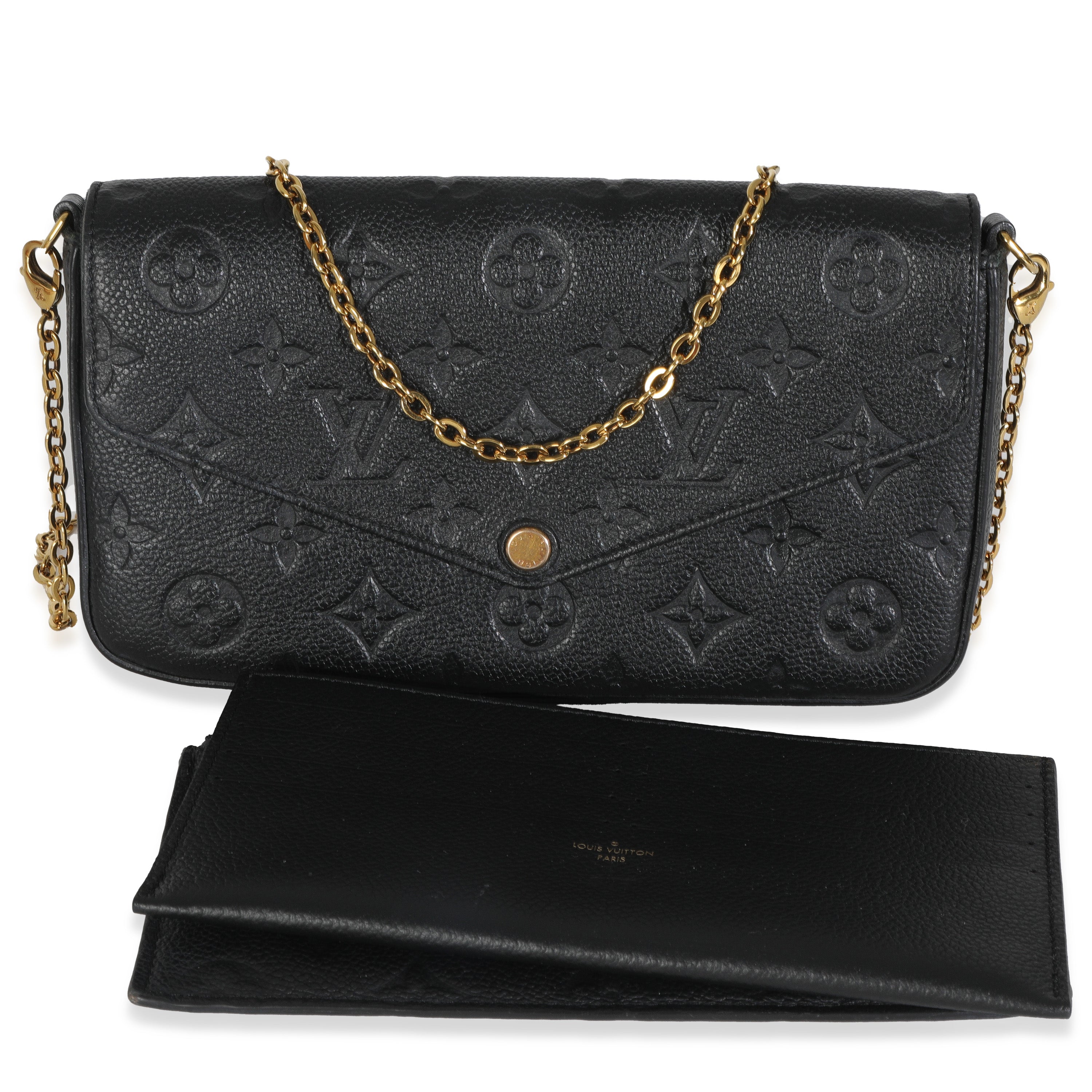 Louis Vuitton Black Monogram Empreinte Felicie Pochette
