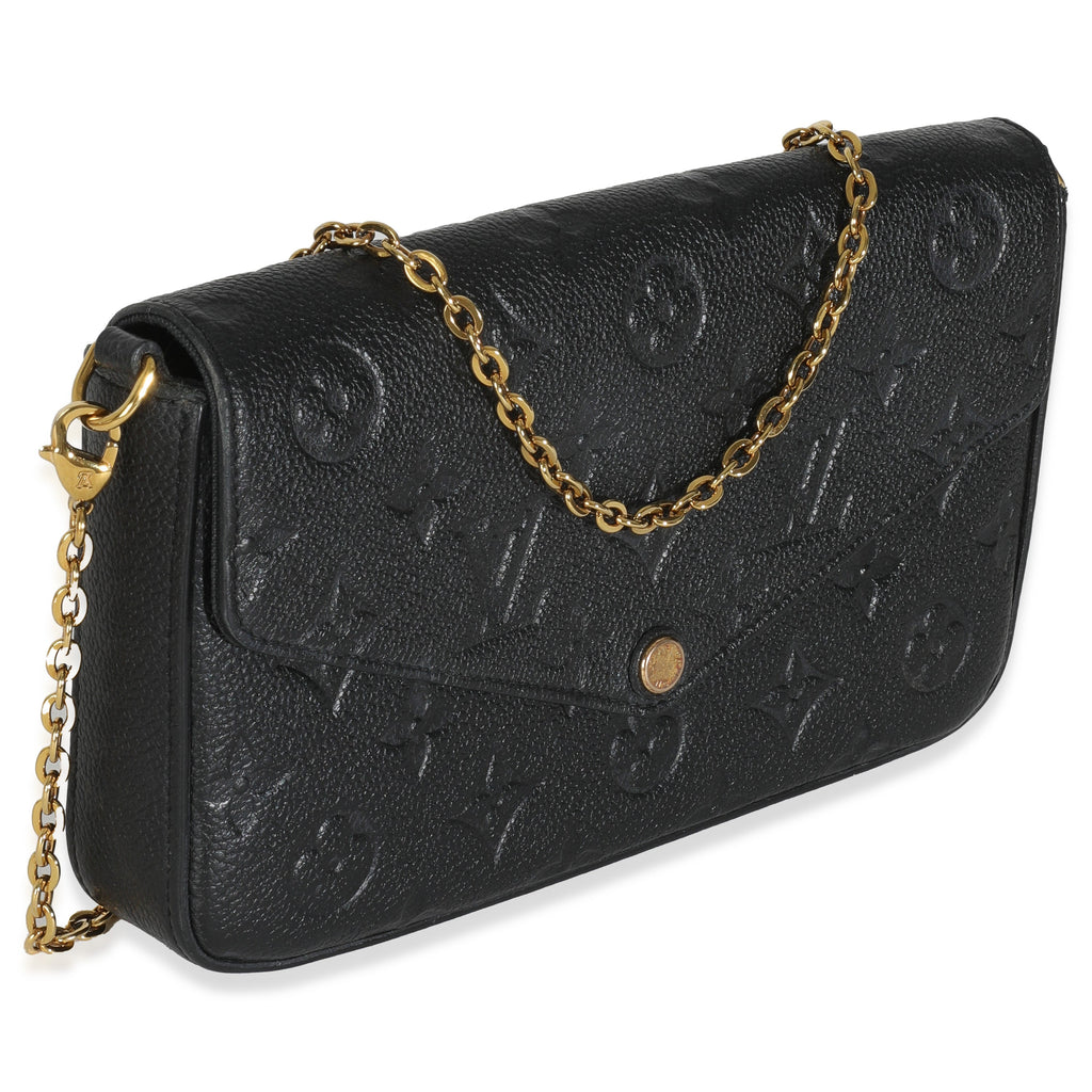 Louis Vuitton Black Monogram Empreinte Felicie Pochette