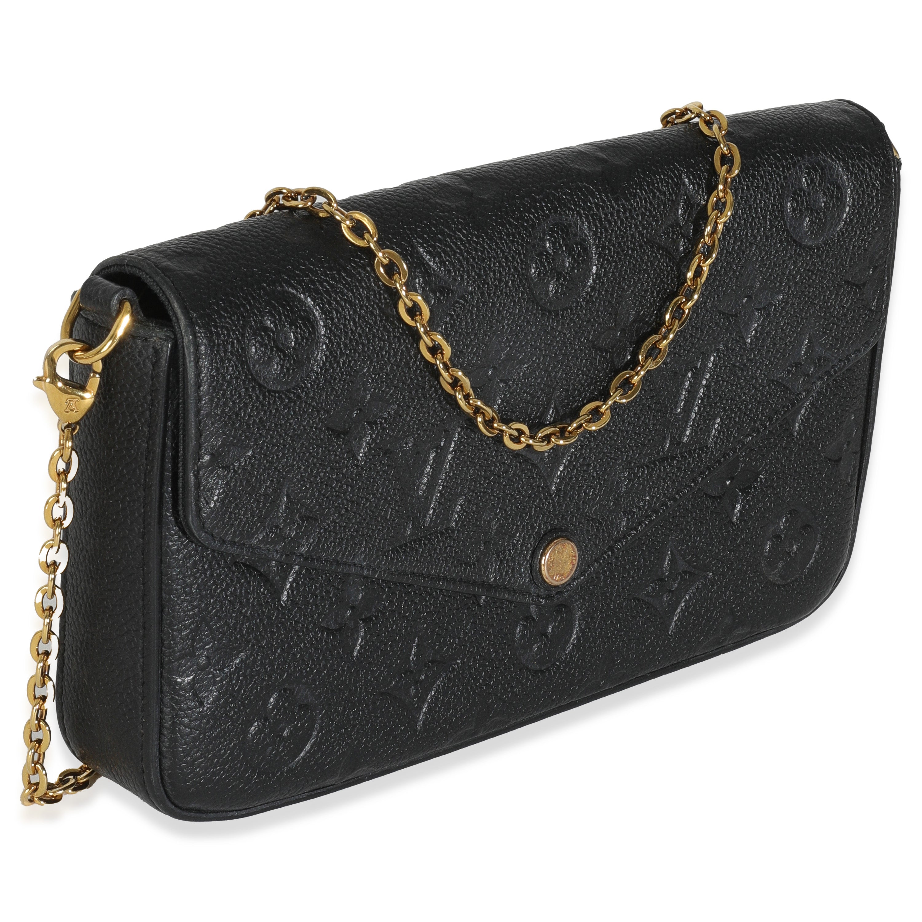 Louis Vuitton Black Monogram Empreinte Felicie Pochette
