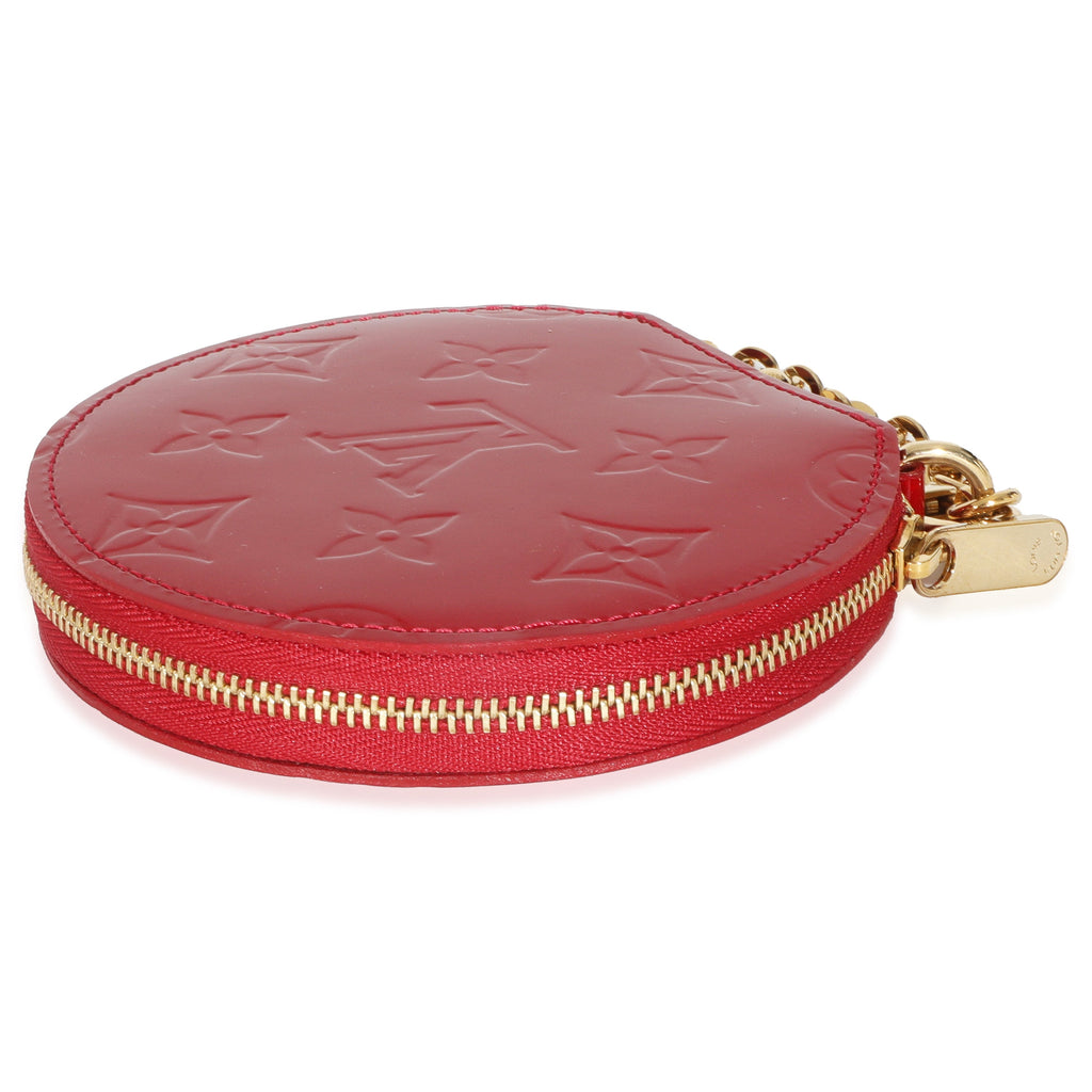 Louis Vuitton Red Monogram Vernis Porte Monnaie Chapeau