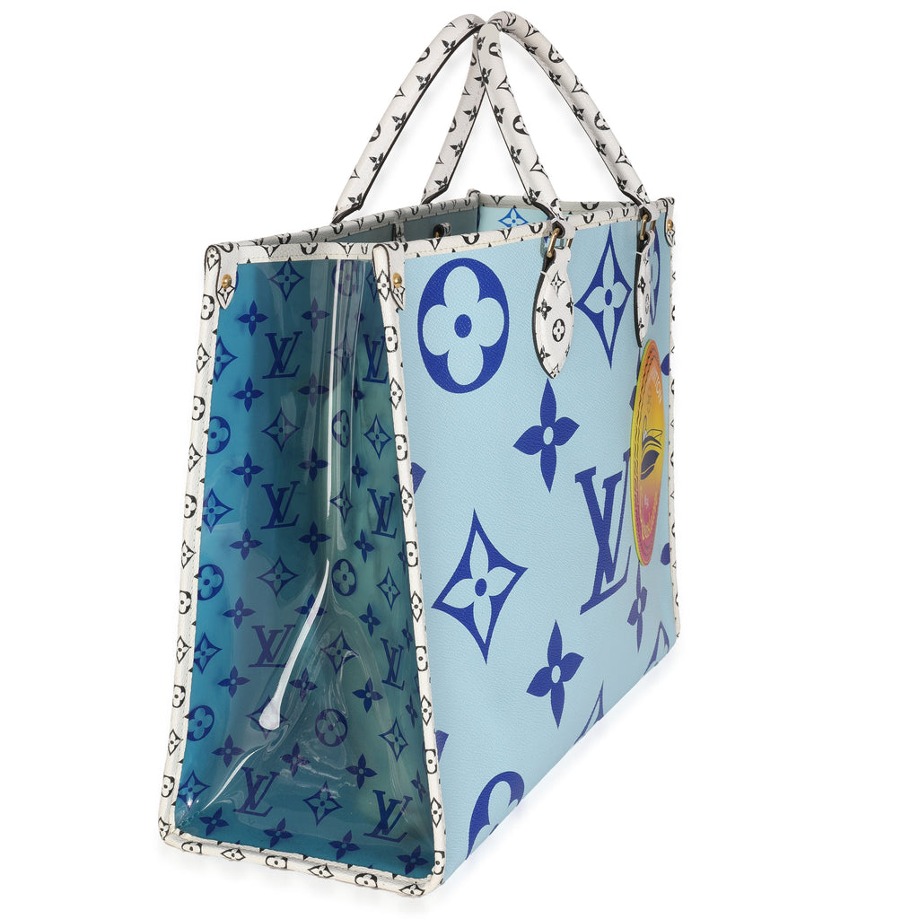Louis Vuitton Blue Monogram Giant Canvas Queenstown Onthego GM