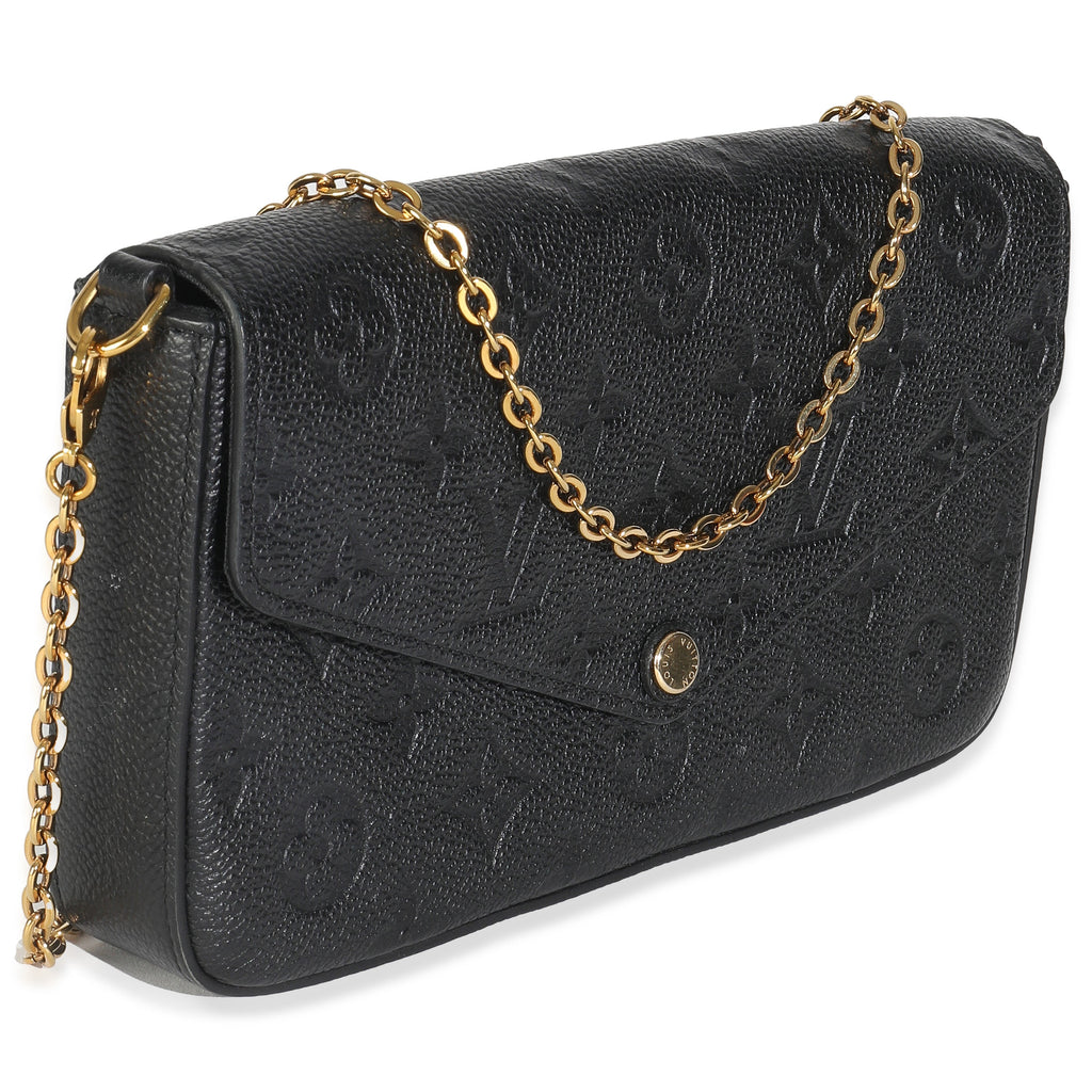 Louis Vuitton Black Monogram Empreinte Felicie Pochette