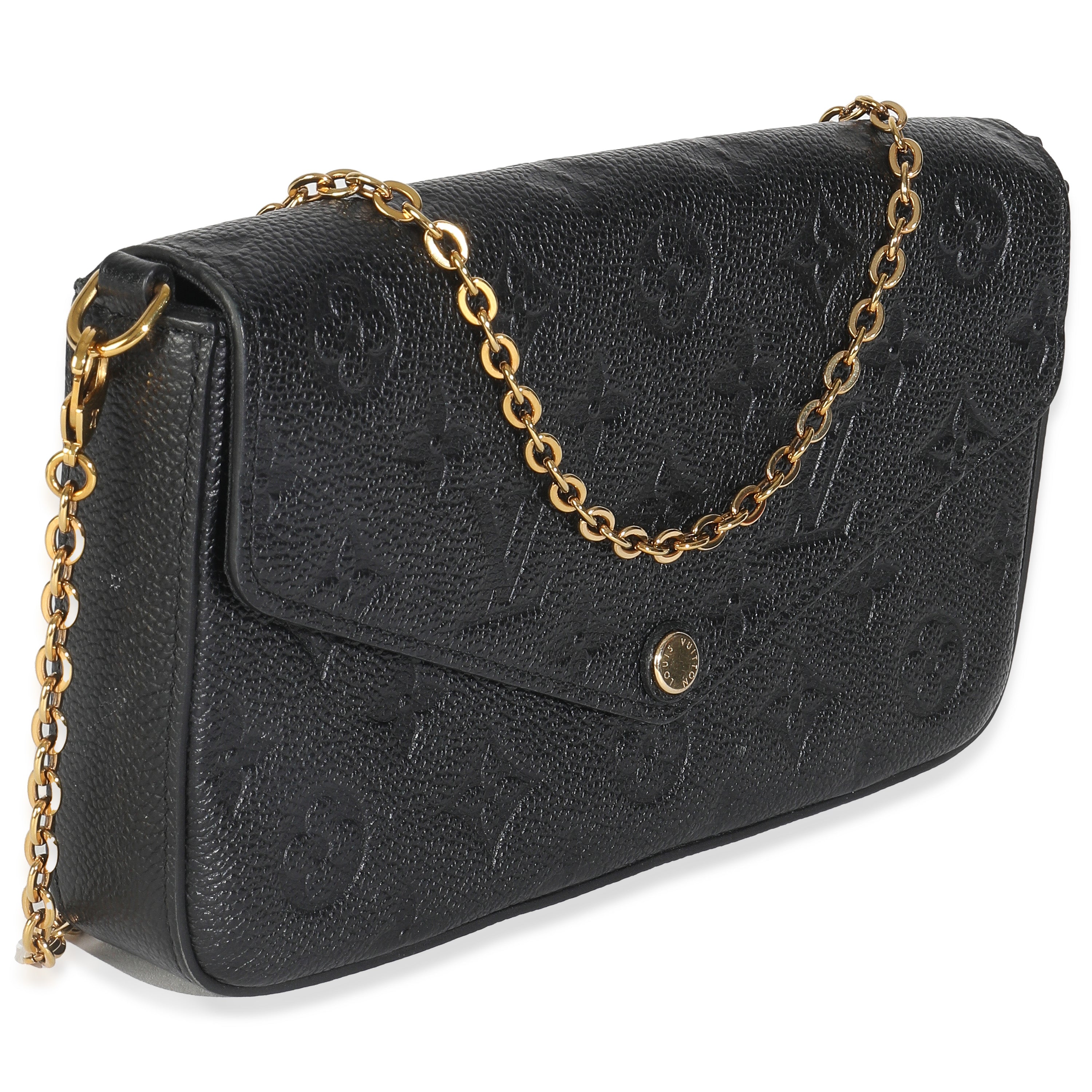 Louis Vuitton Black Monogram Empreinte Felicie Pochette