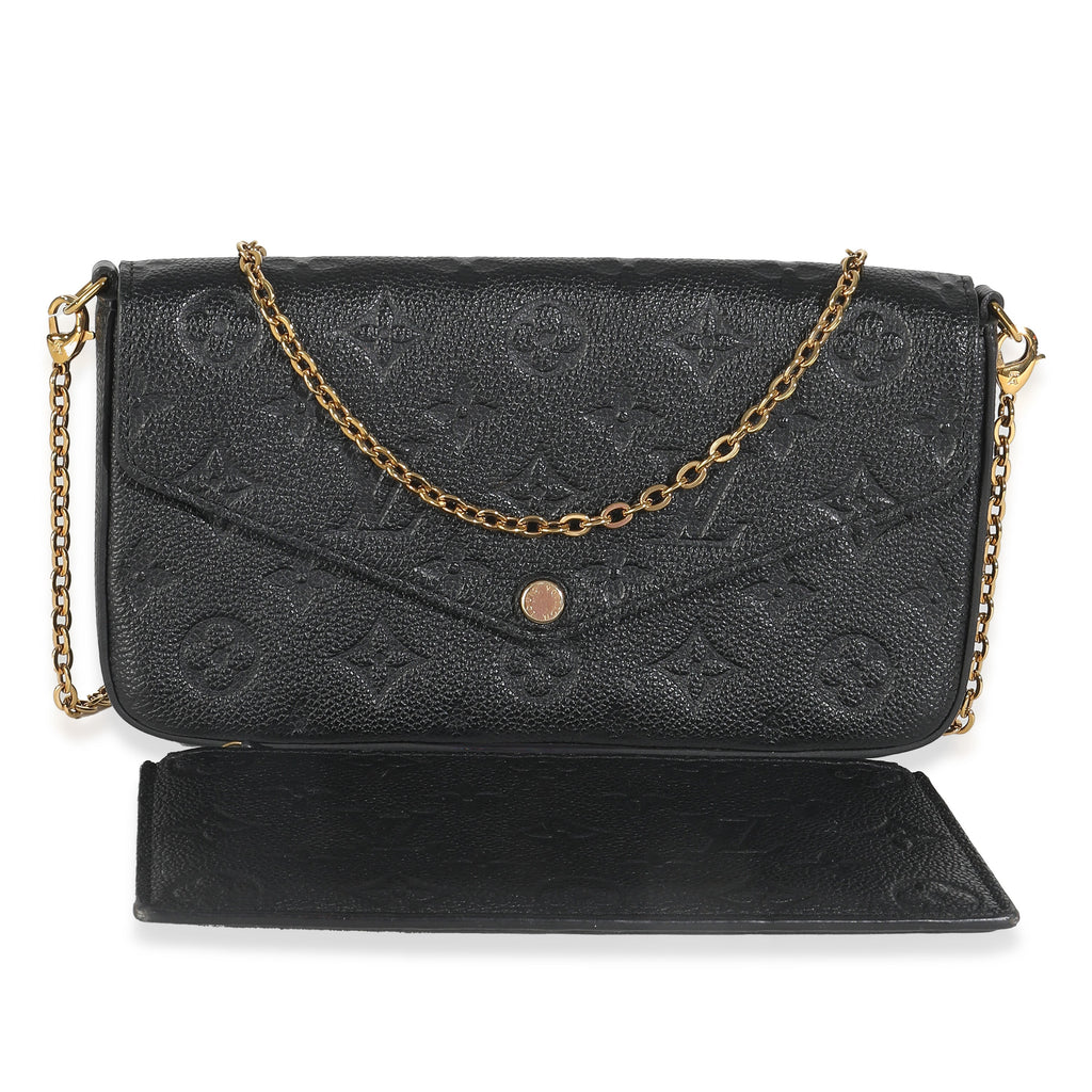 Louis Vuitton Black Monogram Empreinte Felicie Pochette