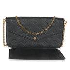Louis Vuitton Black Monogram Empreinte Felicie Pochette