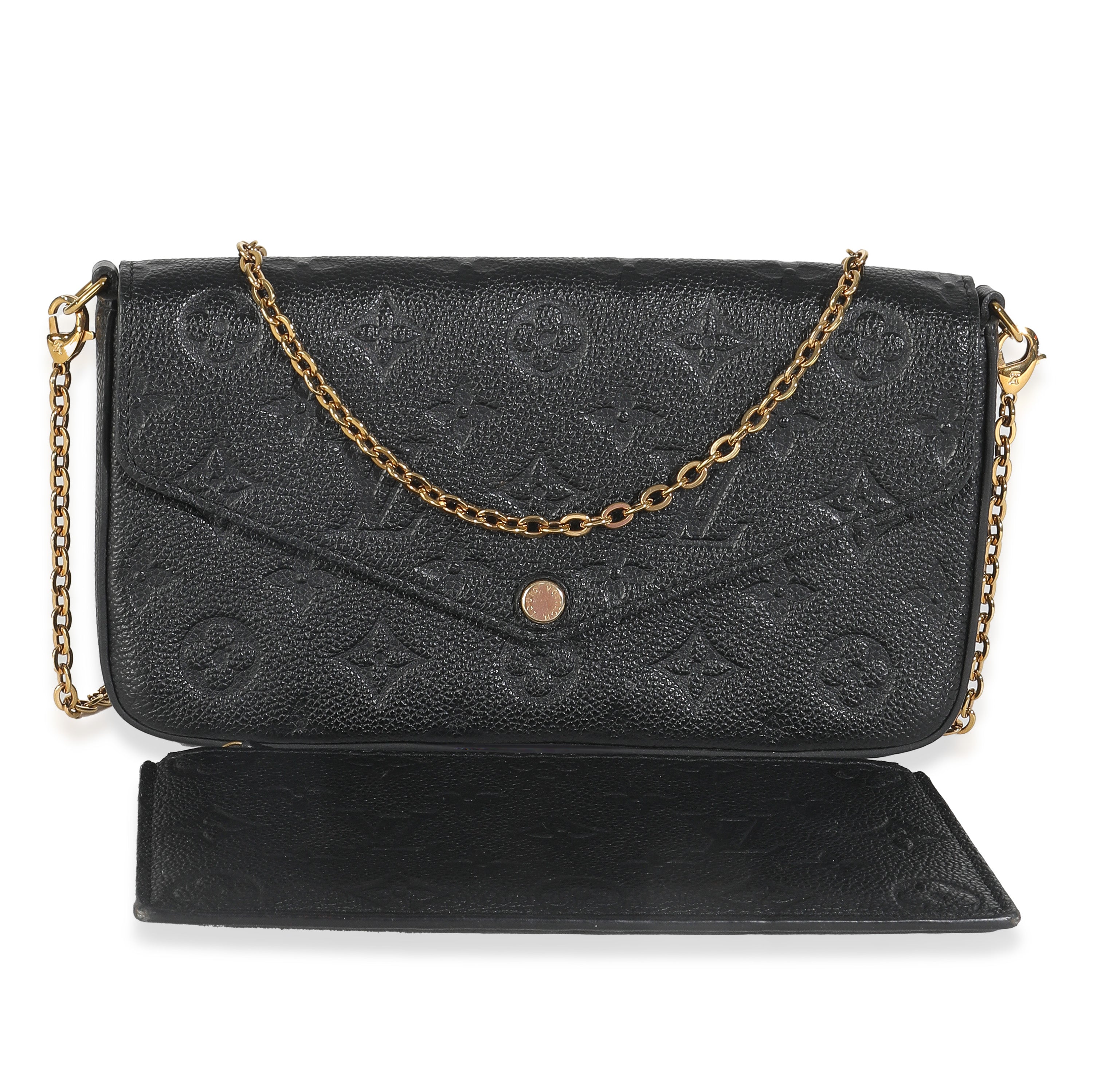 Louis Vuitton Black Monogram Empreinte Felicie Pochette