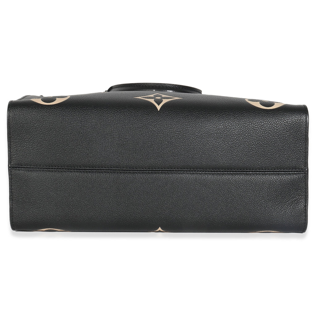 Louis Vuitton Black Cream Monogram Giant Bicolor Empreinte Onthego MM