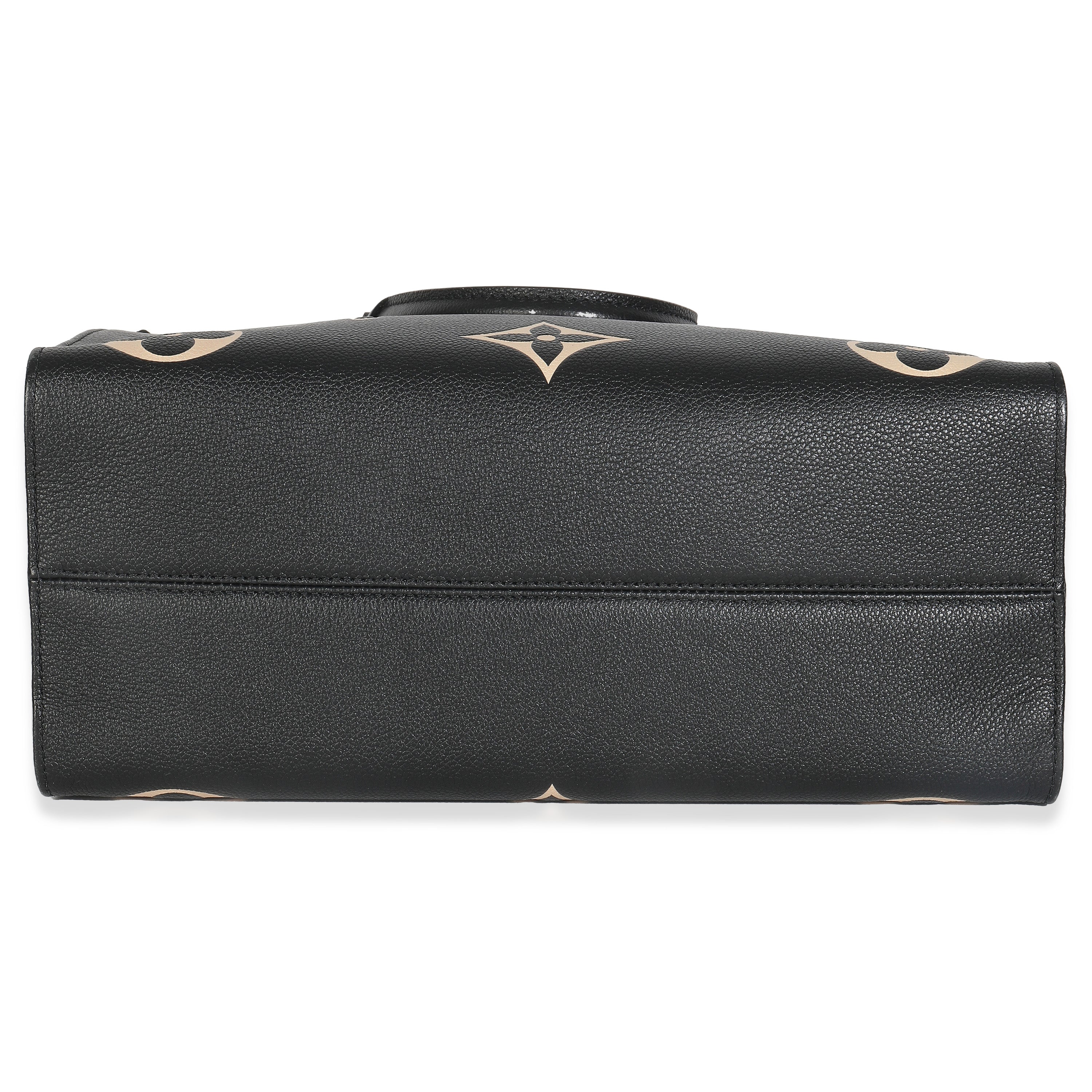 Louis Vuitton Black Cream Monogram Giant Bicolor Empreinte Onthego MM