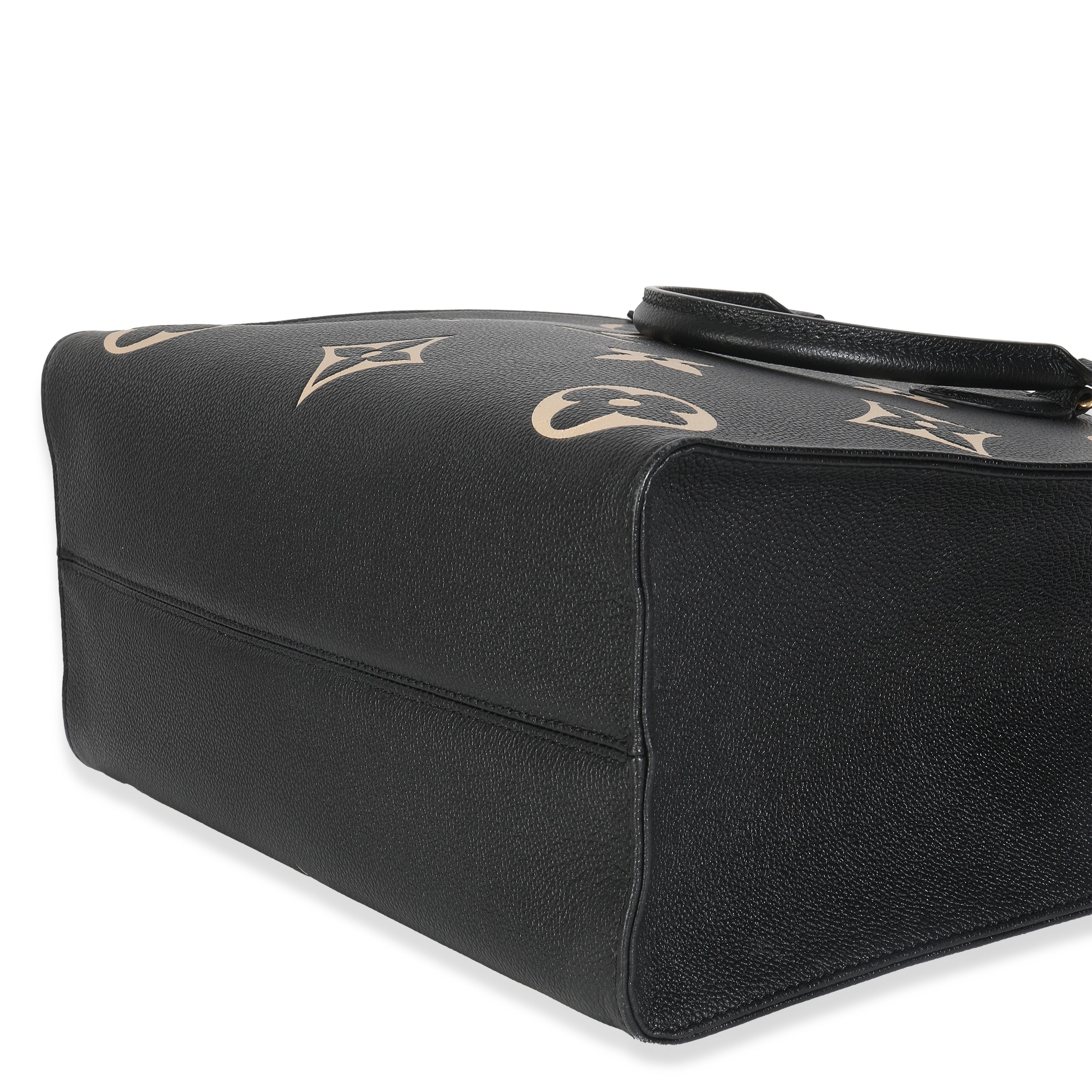 Louis Vuitton Black Cream Monogram Giant Bicolor Empreinte Onthego MM