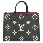 Louis Vuitton Black Cream Monogram Giant Bicolor Empreinte Onthego MM
