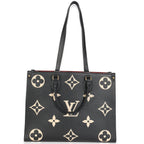 Louis Vuitton Black Cream Monogram Giant Bicolor Empreinte Onthego MM