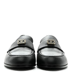 Chanel Lambskin Enamel CC Moccasin Loafers 37 Black