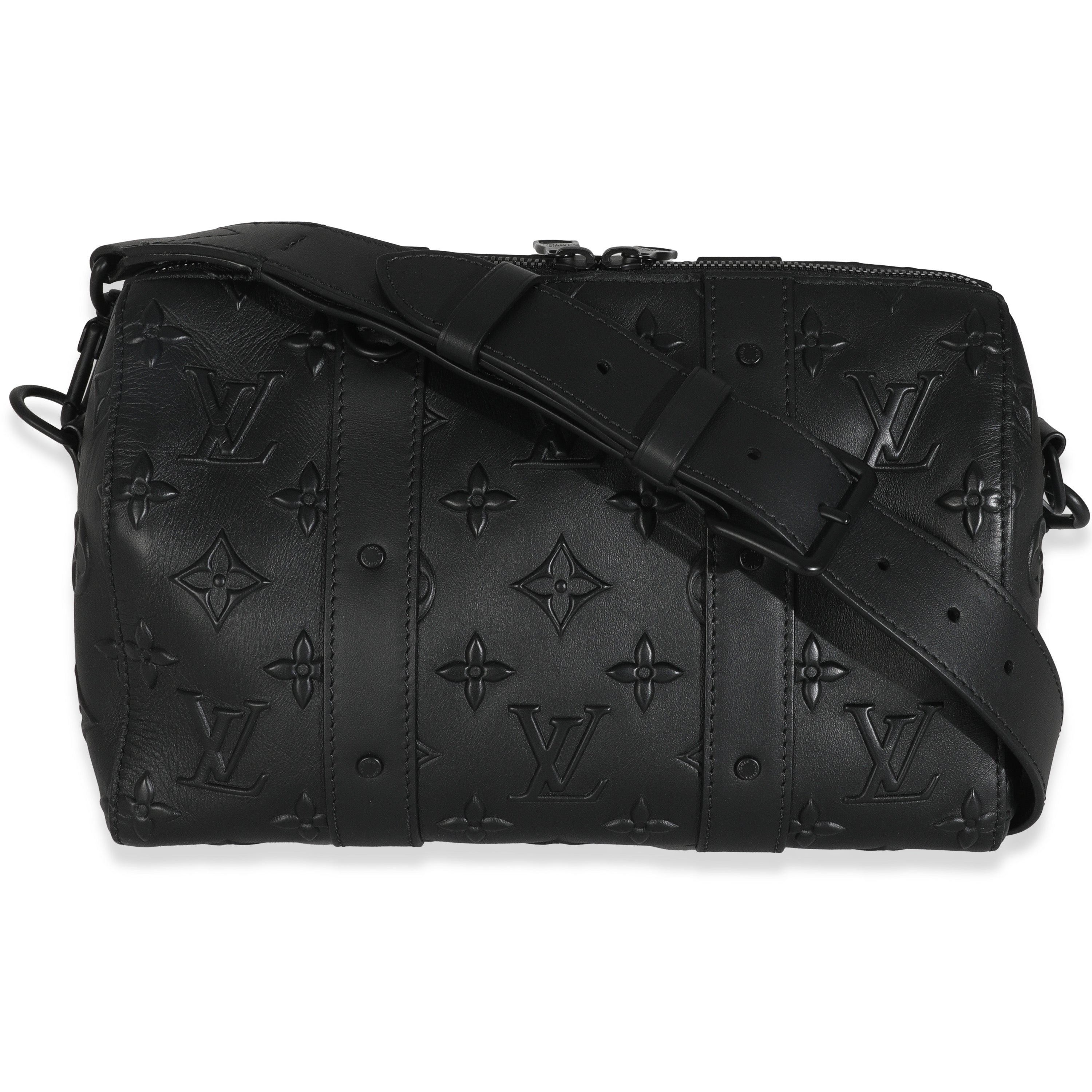 Louis Vuitton Black Monogram Seal City Keepall