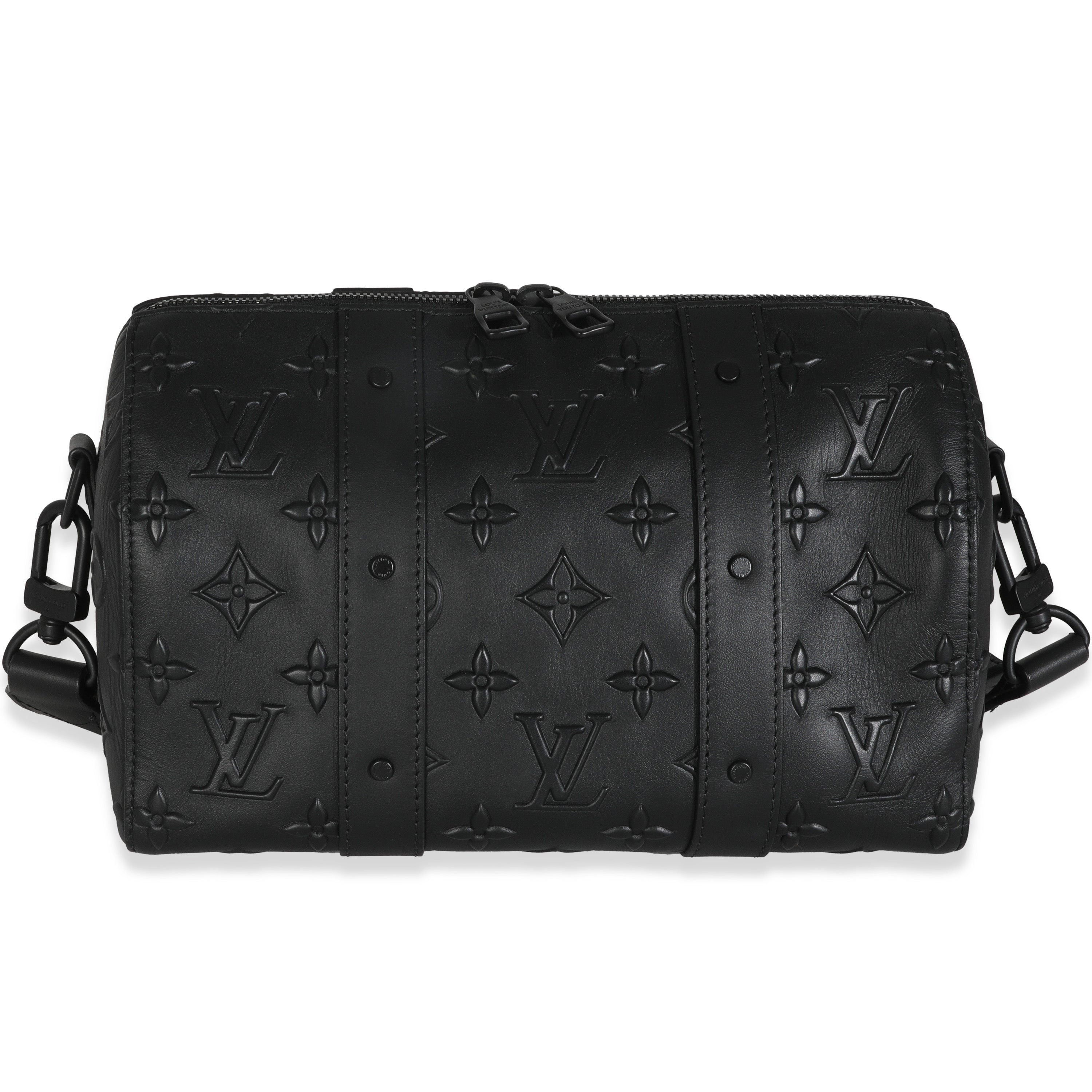 Louis Vuitton Black Monogram Seal City Keepall