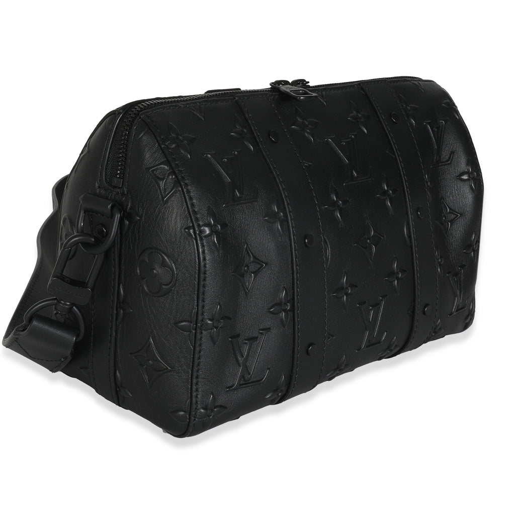 Louis Vuitton Black Monogram Seal City Keepall