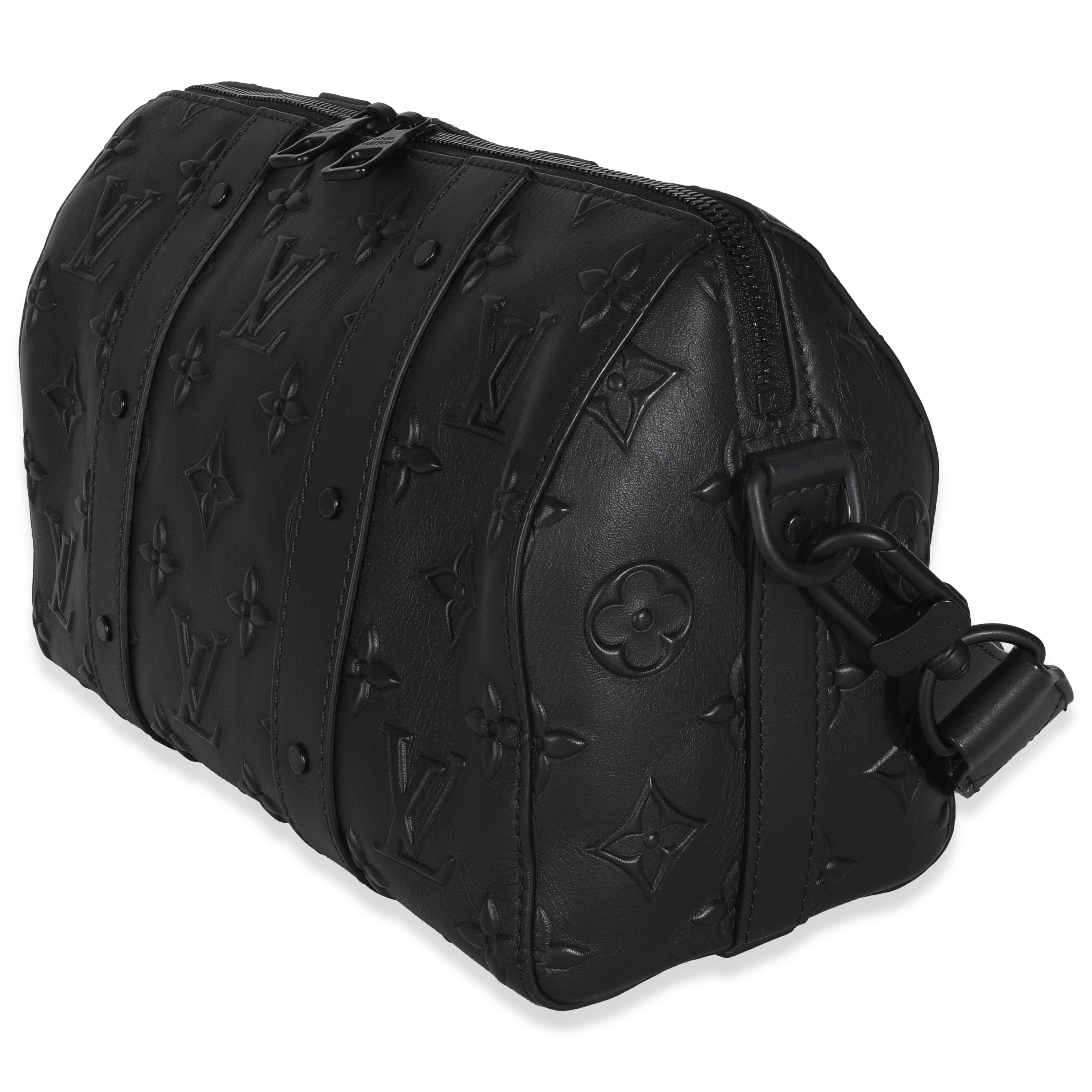Louis Vuitton Black Monogram Seal City Keepall