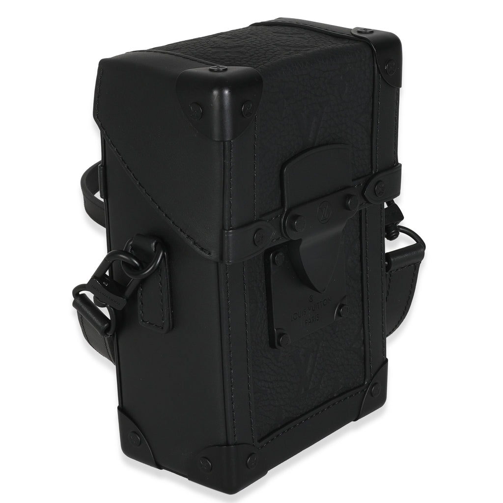 Louis Vuitton Black Taurillon Monogram Vertical Trunk Wearable Wallet