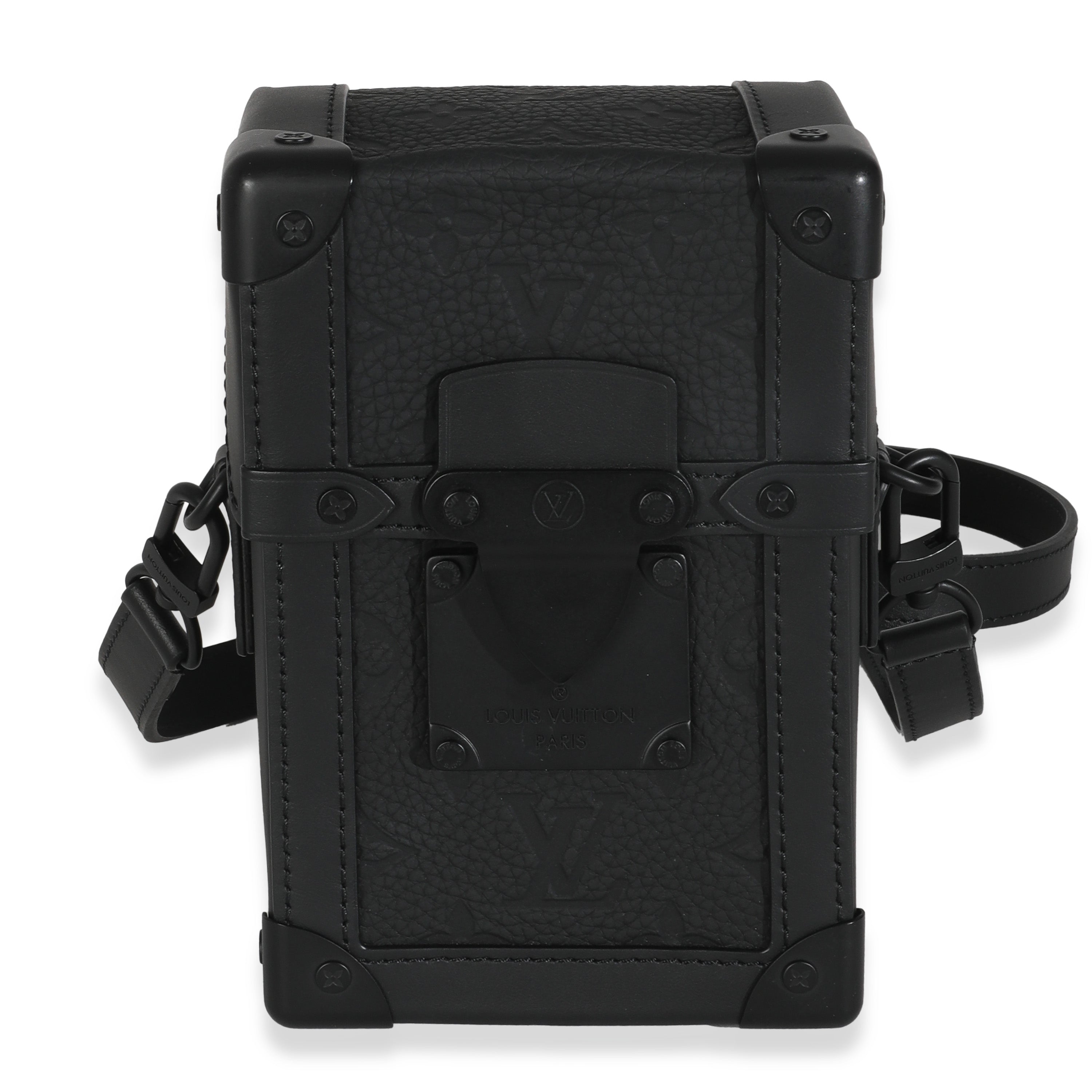 Louis Vuitton Black Taurillon Monogram Vertical Trunk Wearable Wallet