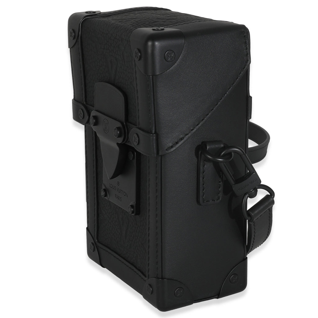 Louis Vuitton Black Taurillon Monogram Vertical Trunk Wearable Wallet
