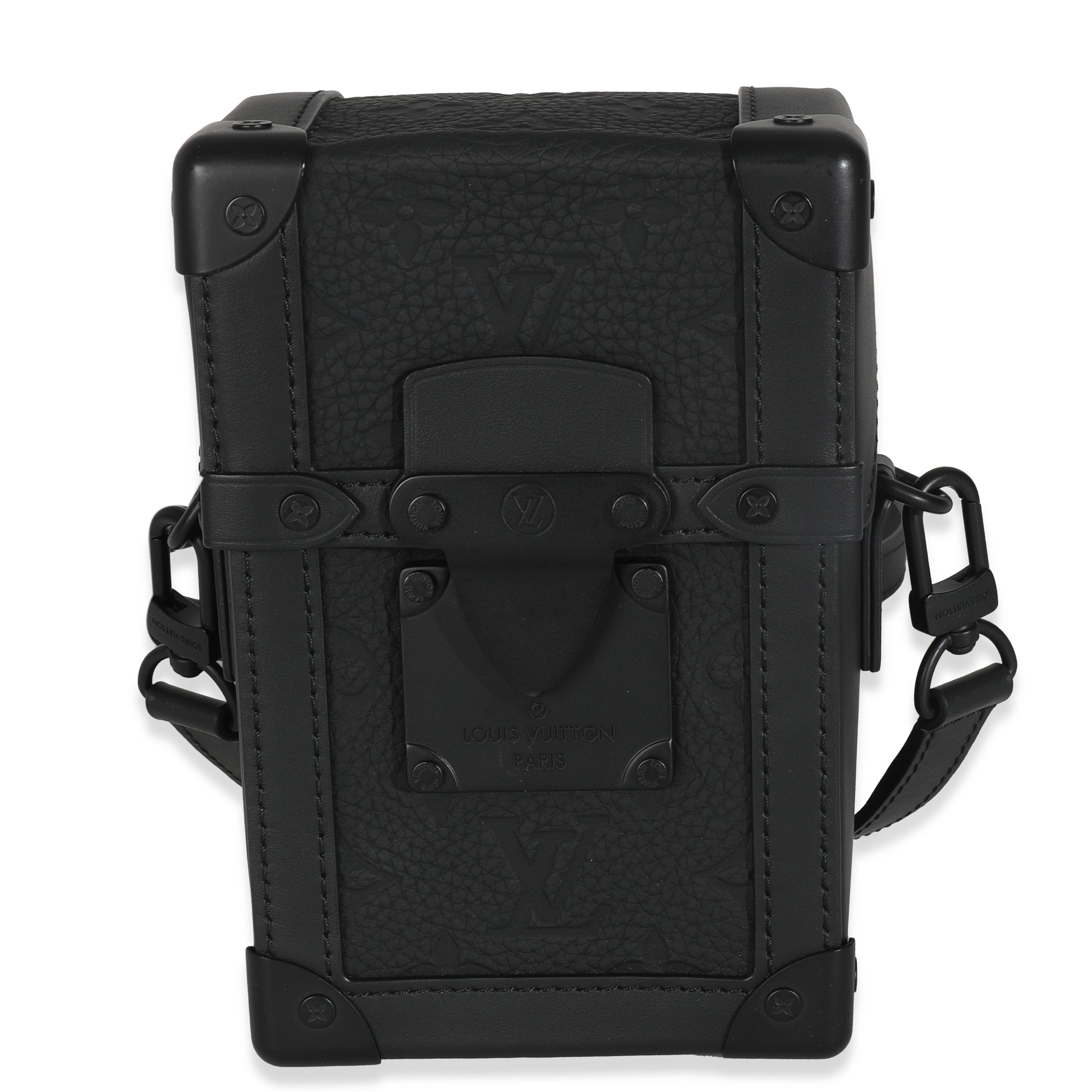 Louis Vuitton Black Taurillon Monogram Vertical Trunk Wearable Wallet