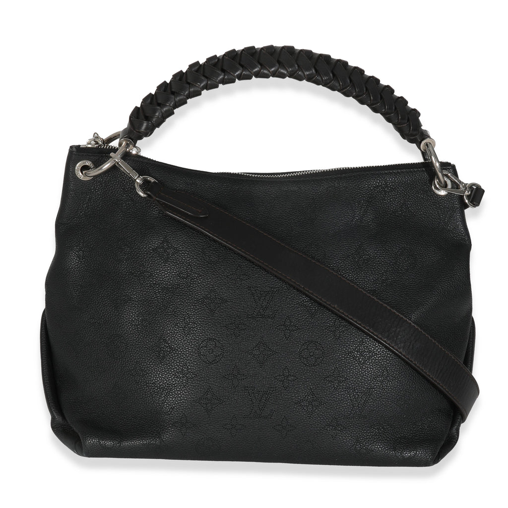 Louis Vuitton Black Monogram Mahina Beaubourg Hobo MM