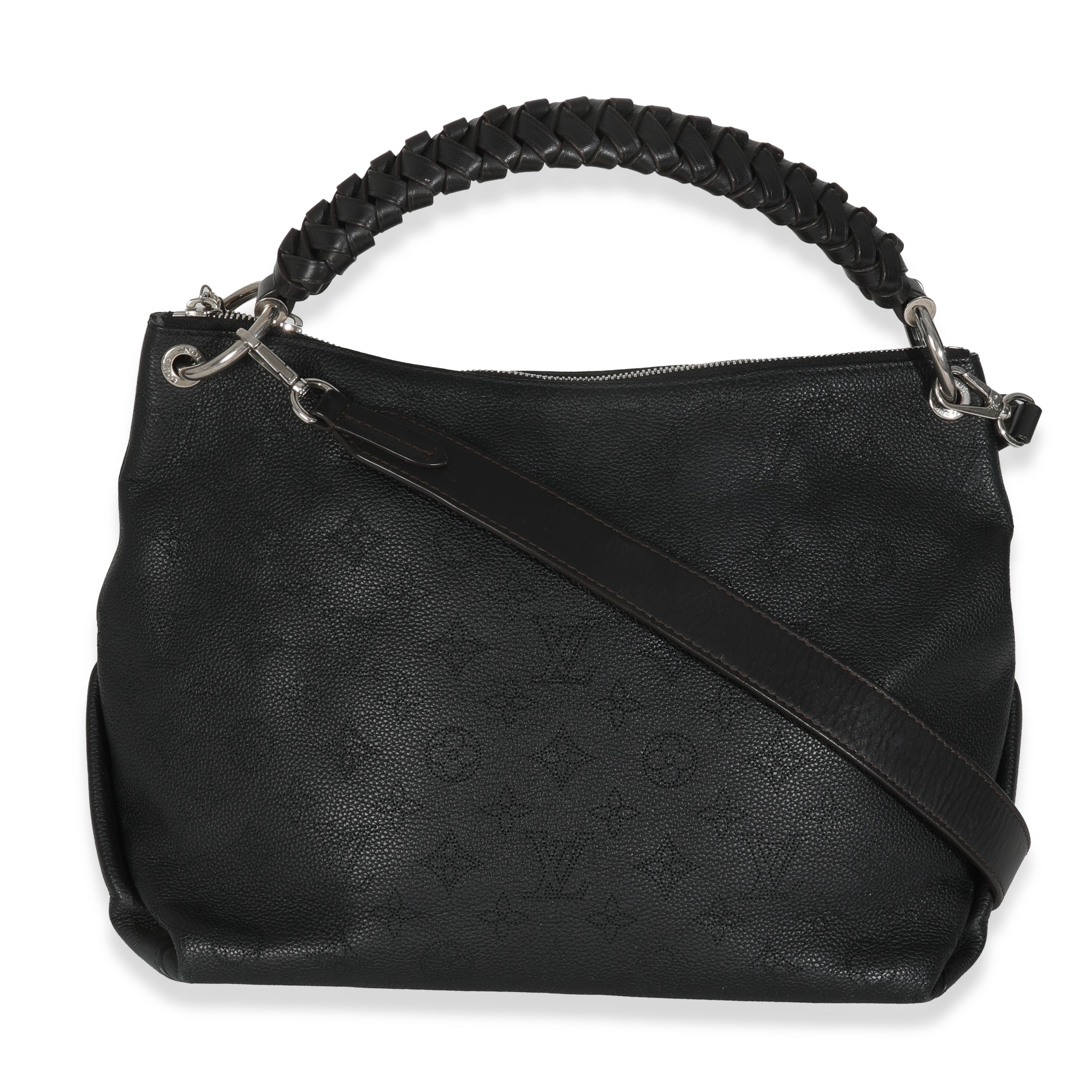 Louis Vuitton Black Monogram Mahina Beaubourg Hobo MM