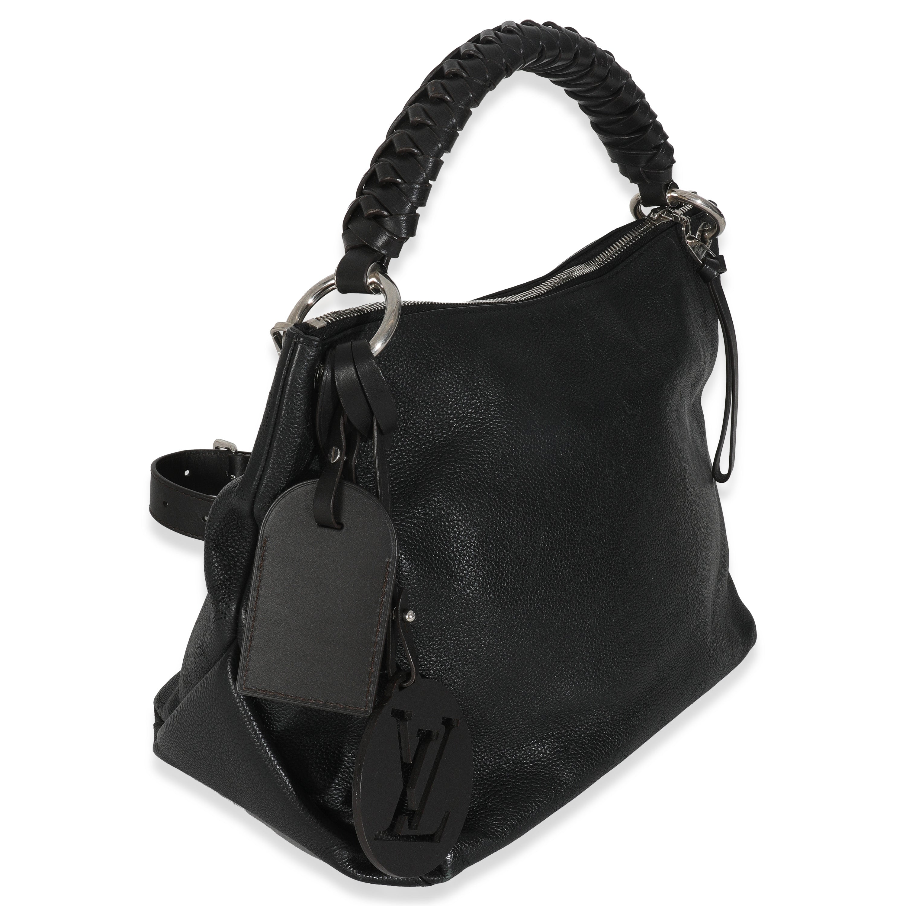Louis Vuitton Black Monogram Mahina Beaubourg Hobo MM