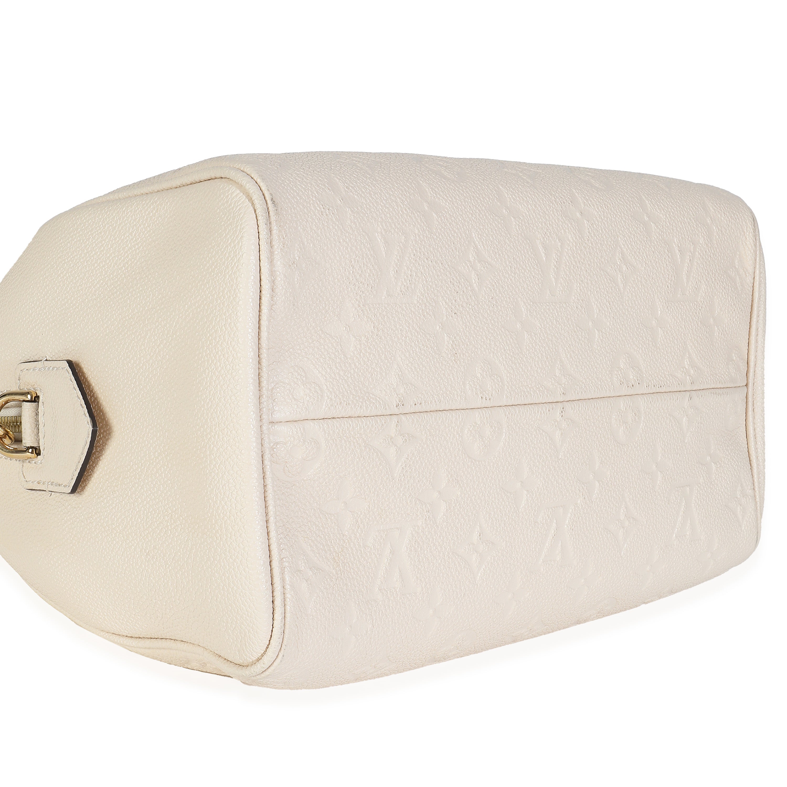 Louis Vuitton Cream Empreinte Caramel Calfskin Speedy Bandouliere 25 NM