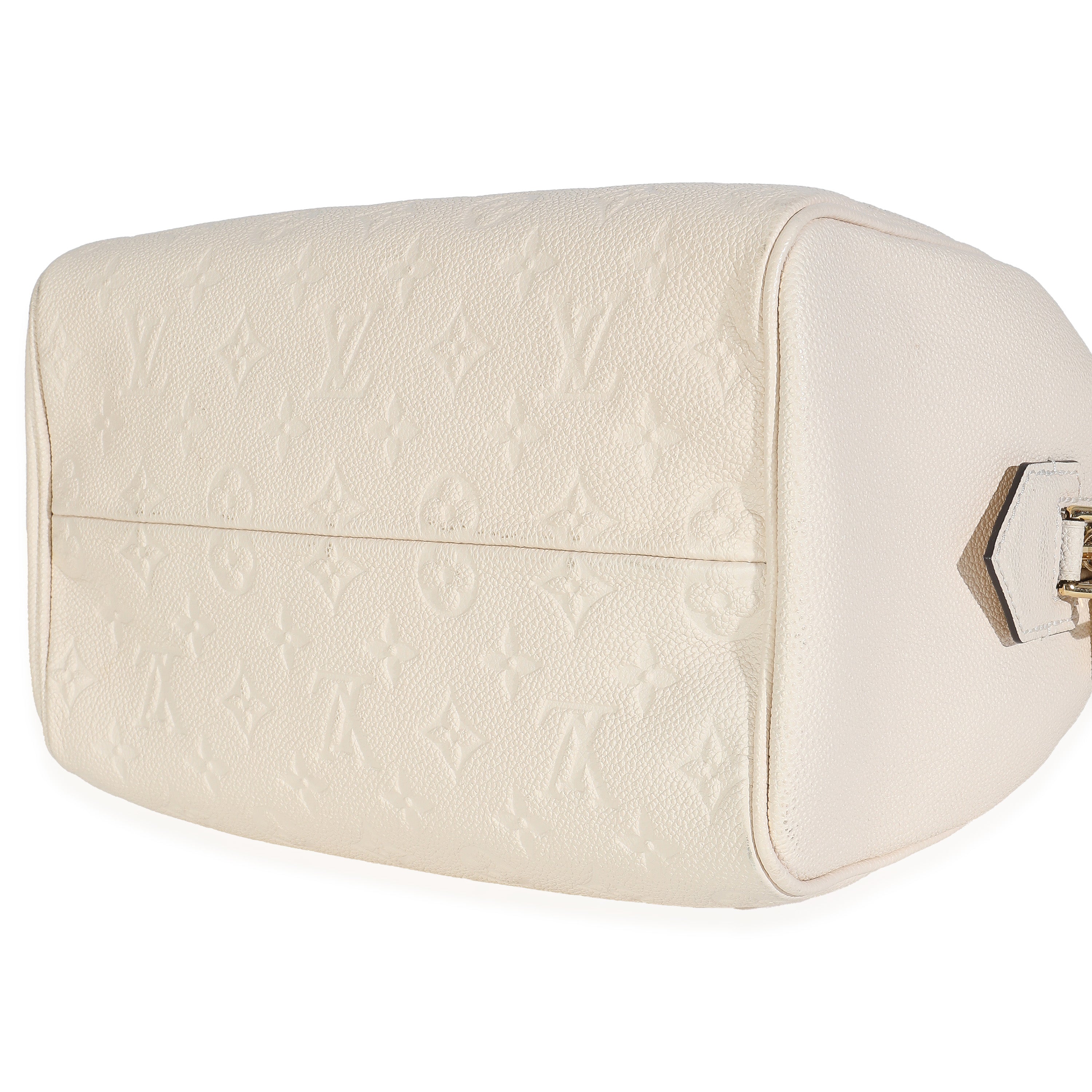 Louis Vuitton Cream Empreinte Caramel Calfskin Speedy Bandouliere 25 NM