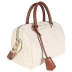 Louis Vuitton Cream Empreinte Caramel Calfskin Speedy Bandouliere 25 NM