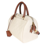 Louis Vuitton Cream Empreinte Caramel Calfskin Speedy Bandouliere 25 NM