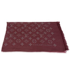 Louis Vuitton Magenta Wool Silk Monogram Daily Stole