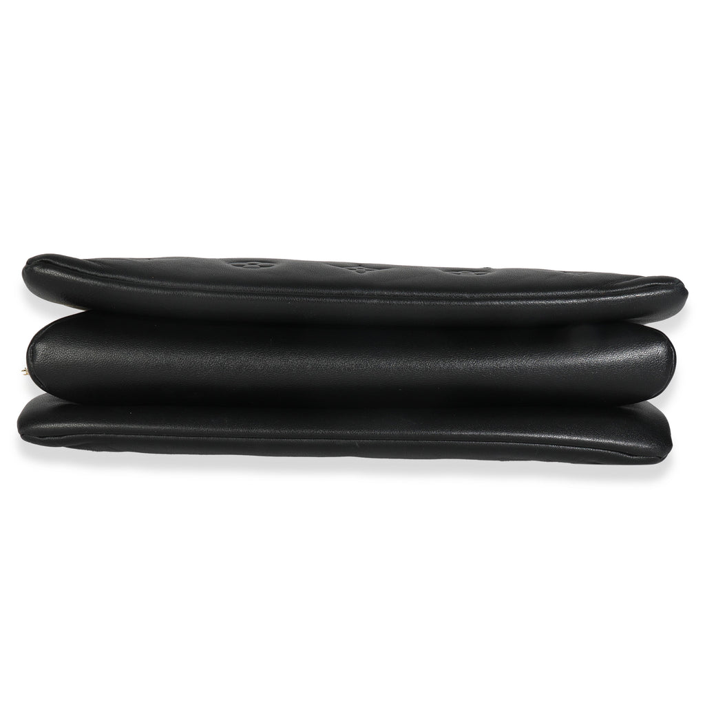 Louis Vuitton Black Monogram Embossed Lambskin Coussin PM
