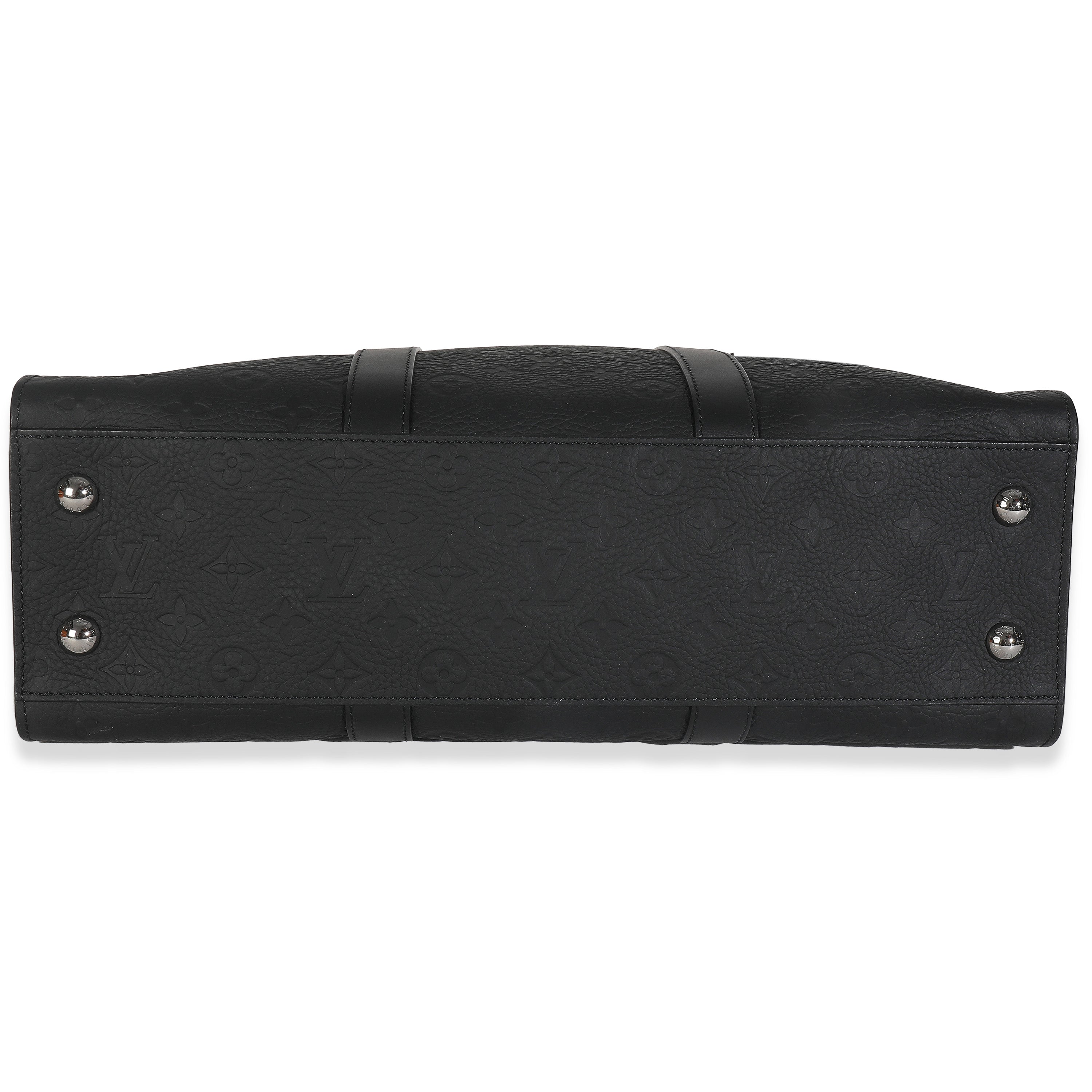 Louis Vuitton Black Monogram Embossed Taurillon Sac Plat 24H