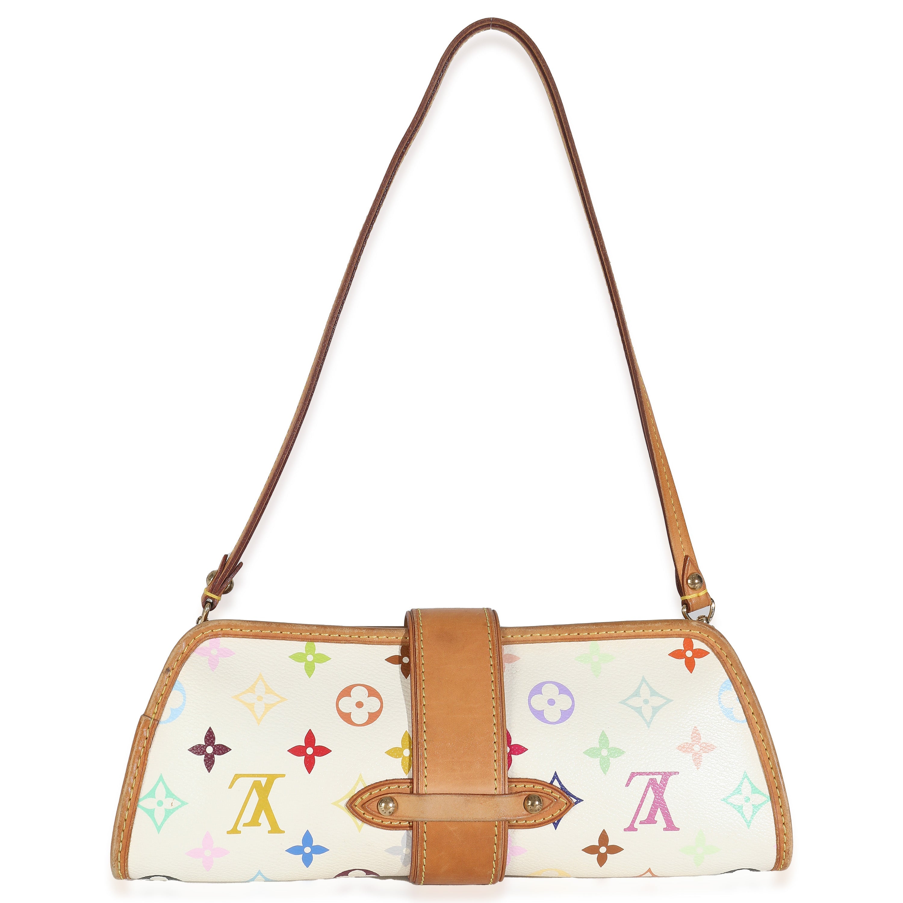 Louis Vuitton White Monogram Multicolor Canvas Shirley