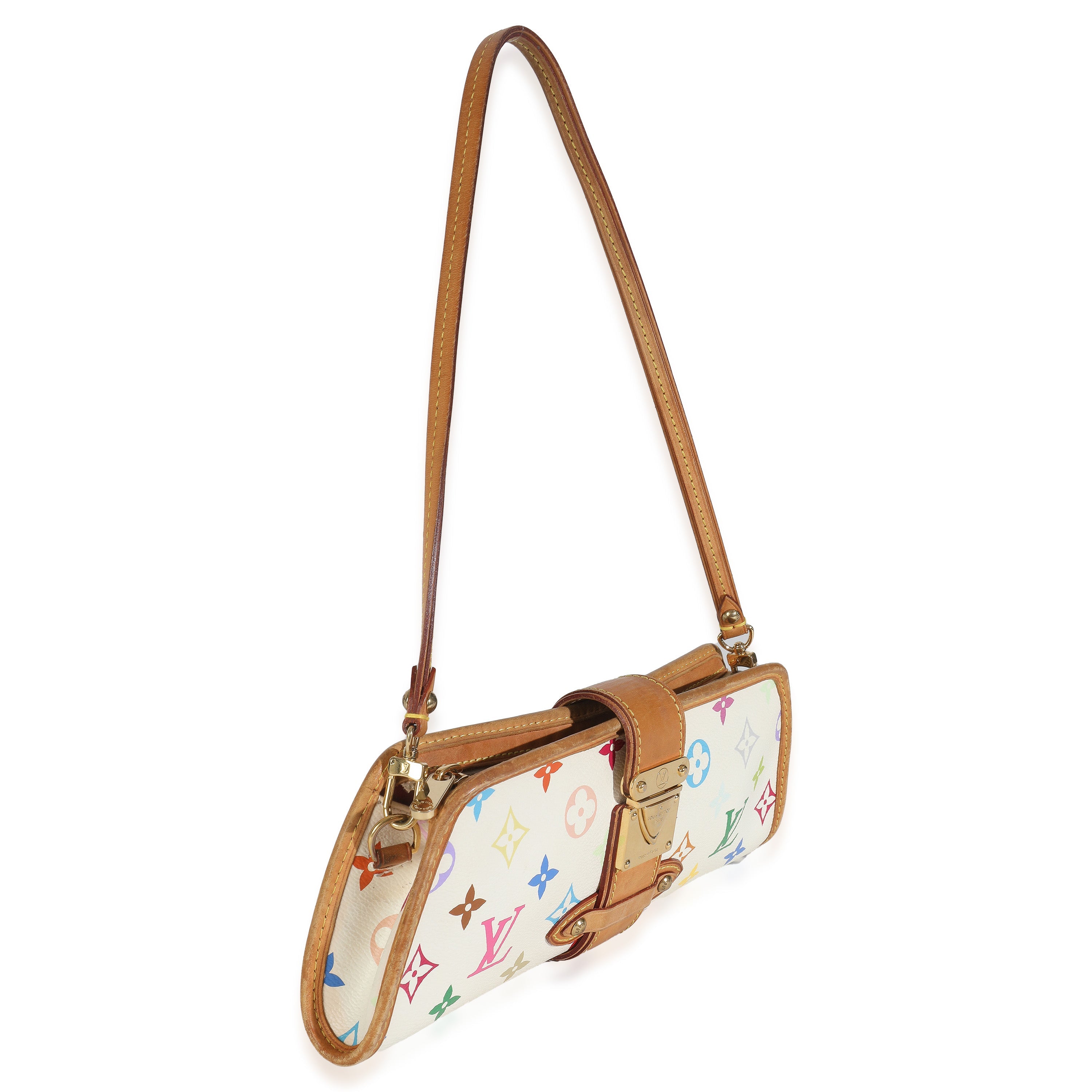 Louis Vuitton White Monogram Multicolor Canvas Shirley