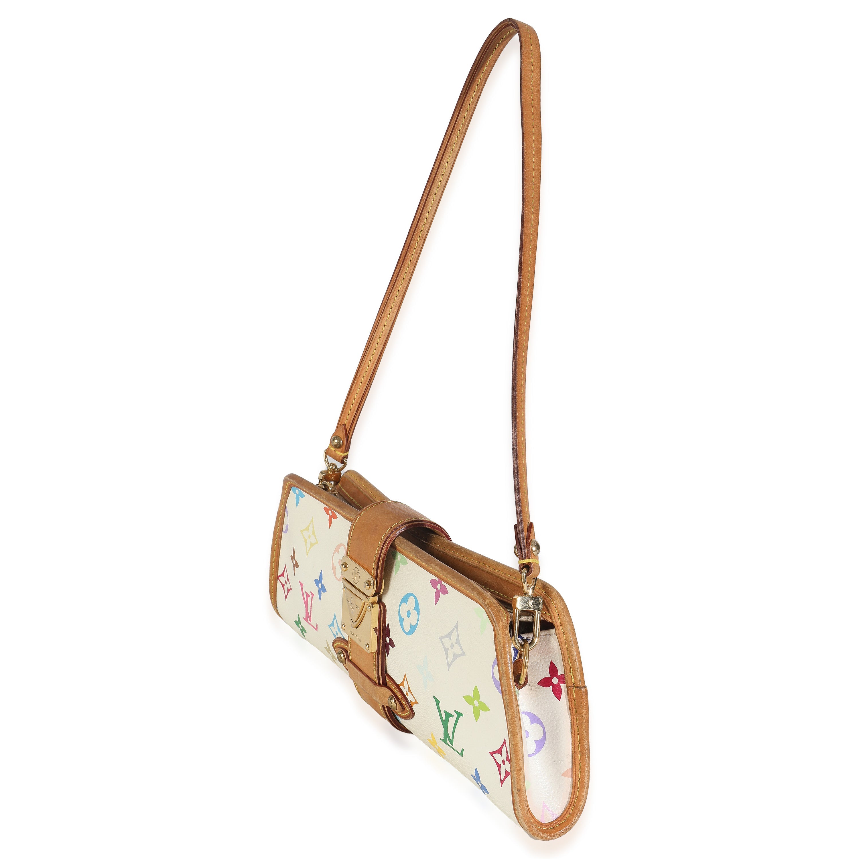 Louis Vuitton White Monogram Multicolor Canvas Shirley