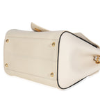 Louis Vuitton Cream Grained Calfskin Monogram Canvas Double V Tote