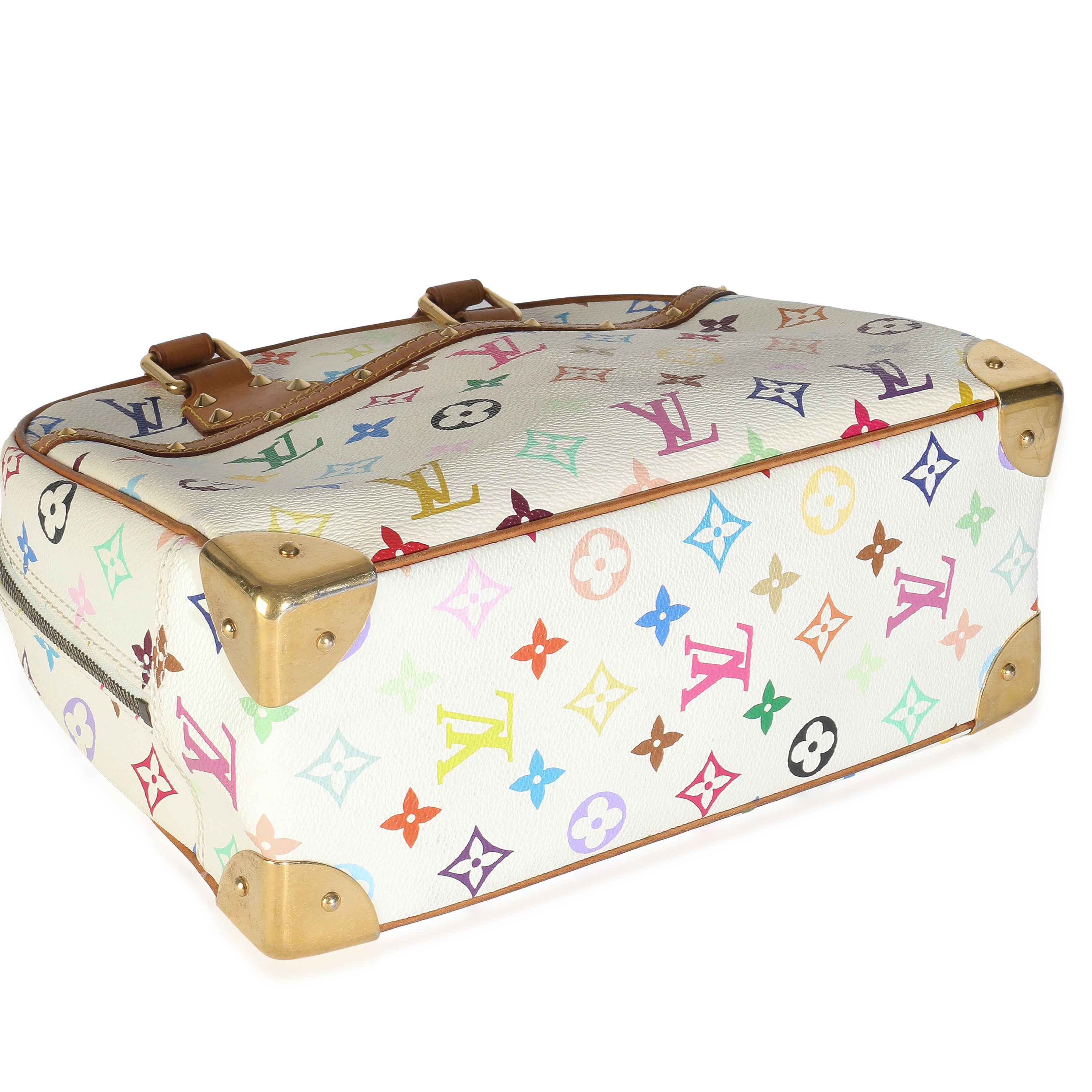 Louis Vuitton White Monogram Multicolor Canvas Trouville