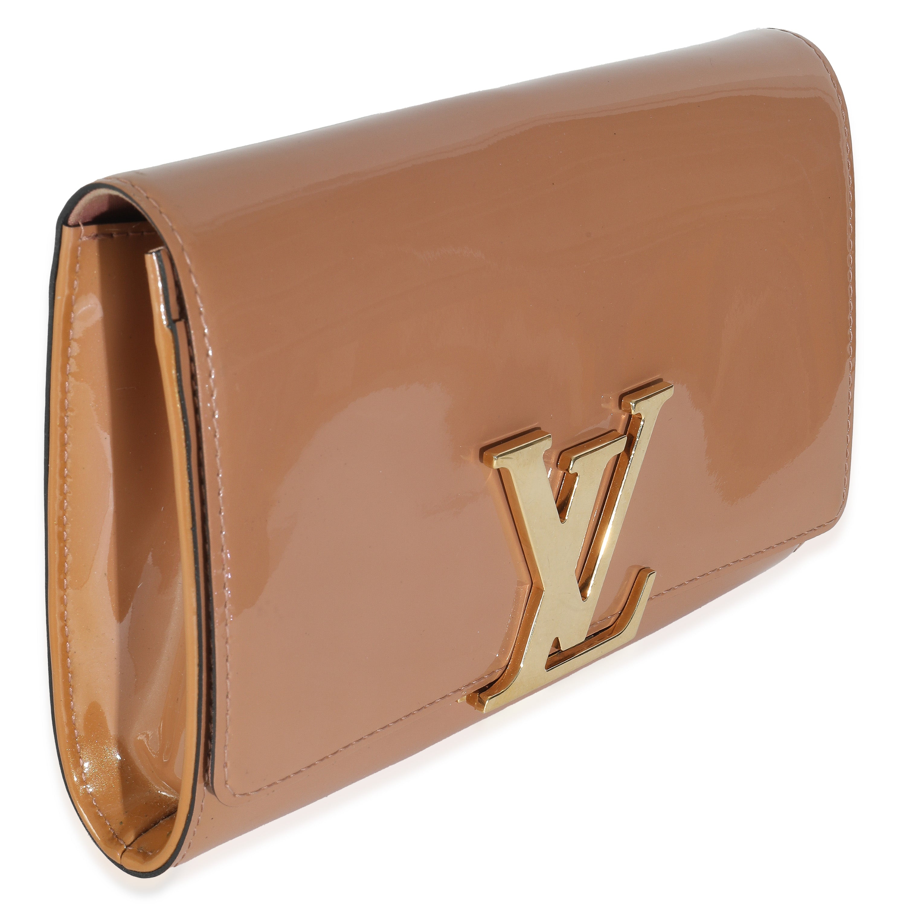Louis Vuitton Rose Velours Patent Louise New Sobe Clutch