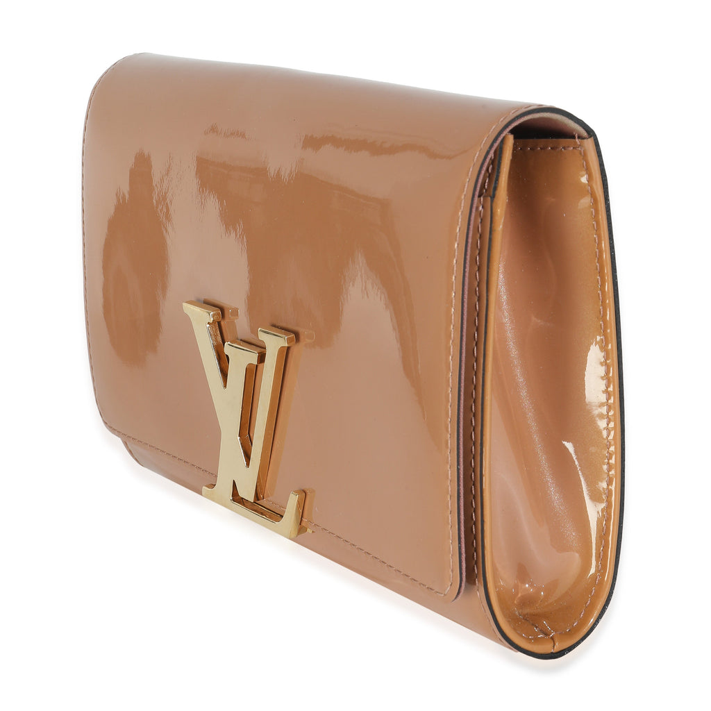 Louis Vuitton Rose Velours Patent Louise New Sobe Clutch